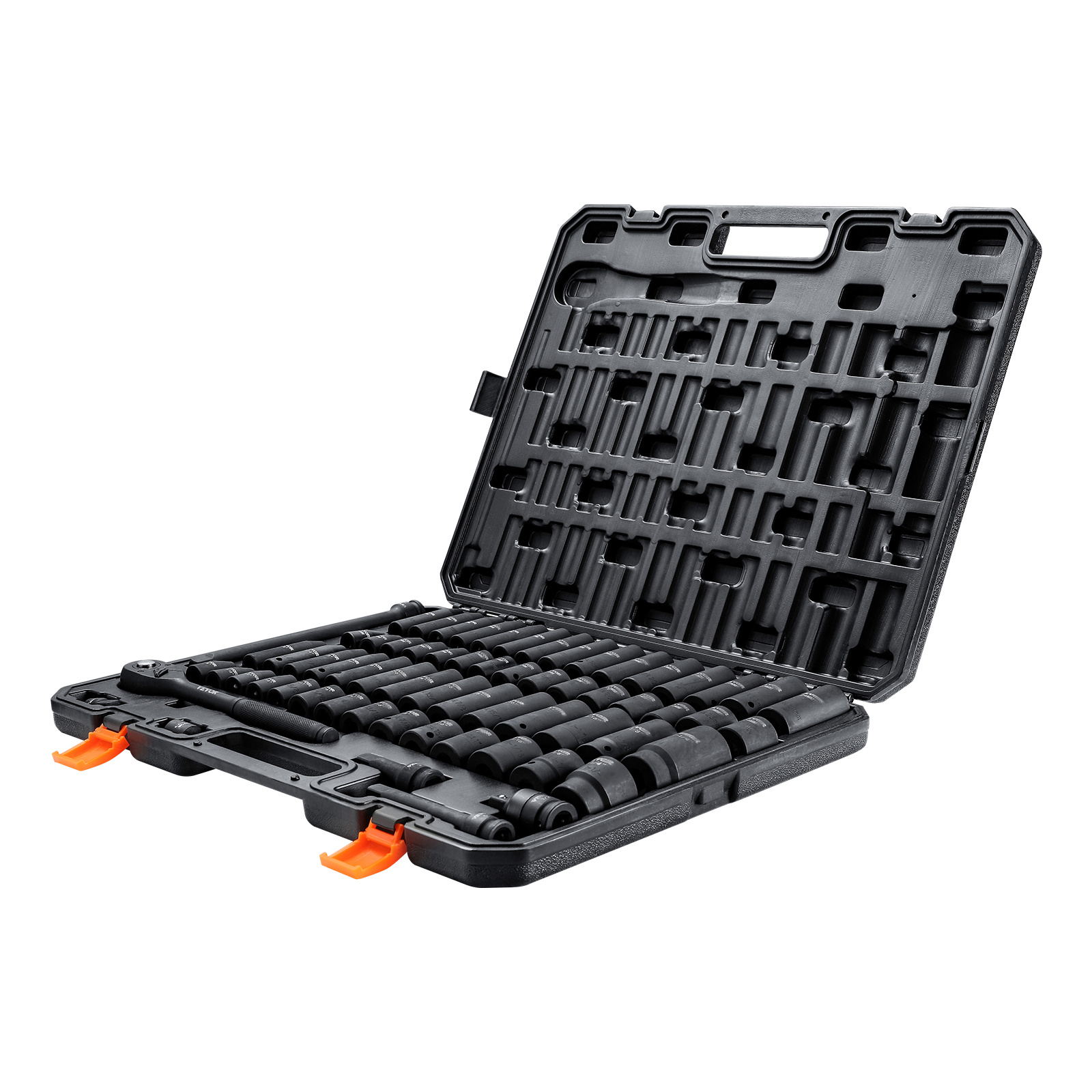 TEMU Vevor 1/2" Drive Impact Socket Set, 65 Piece Sae 3/8" To 1-1/4" And Metric 10-24mm, 6 Point Alloy Steel For Auto Repair, Easy-to-read Size ,