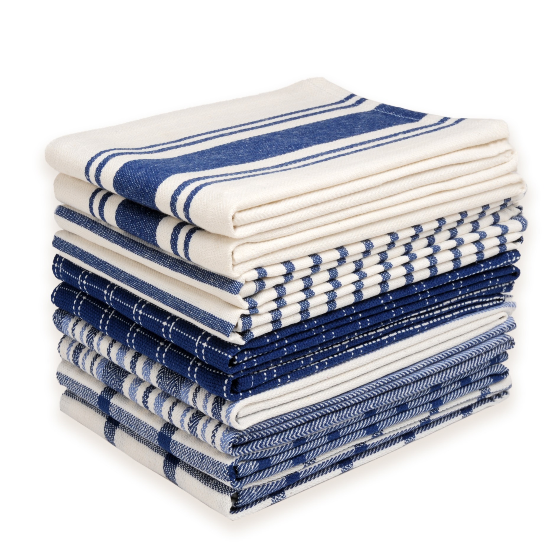 TEMU 10 Pack 100% Cotton Kitchen Towels 18 X 28 Inches - Flat Weave, Absorbent & Durable Dish Towels For Cooking, Cleaning & Drying - Perfect For