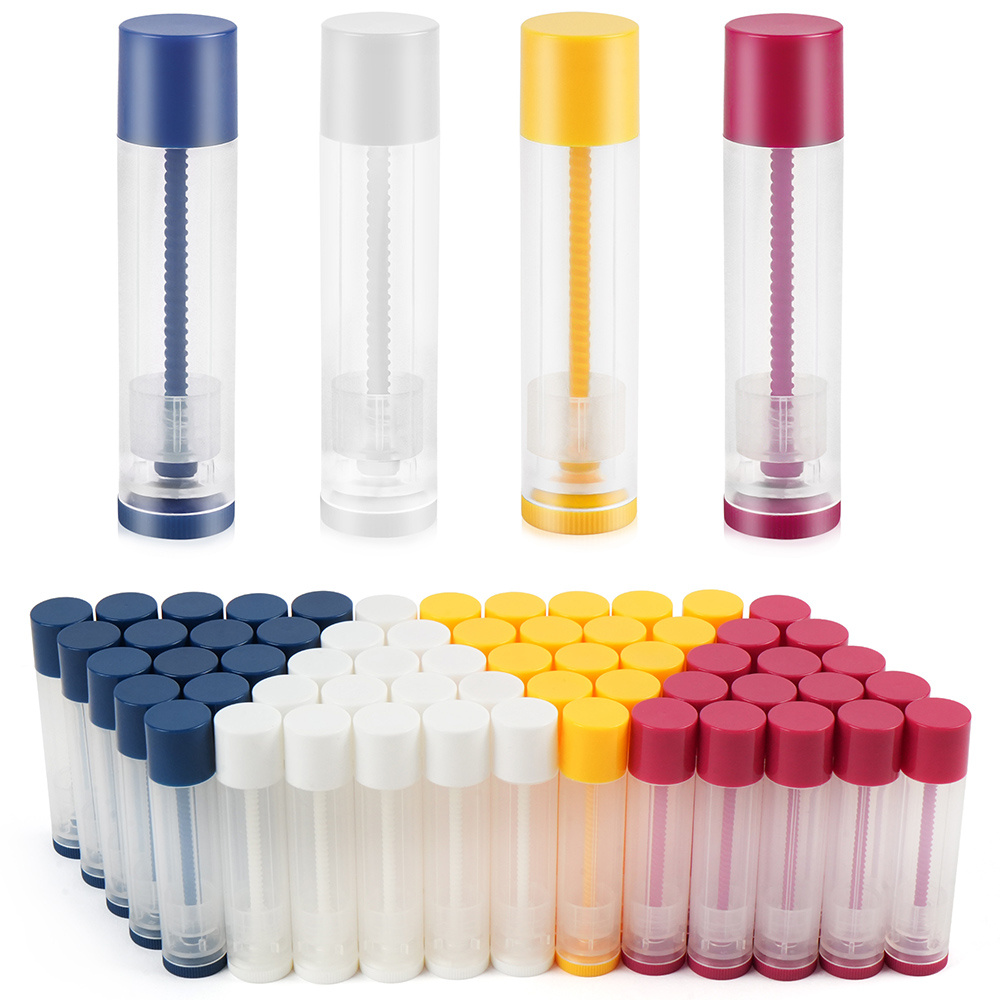 

Lotfancy Lip Balm Tubes Empty, 60pcs 5.5ml (3/16 Oz), Clear Lip Balm Container Tubes With Purple Caps, Bpa Free & Leak Free, Refillable