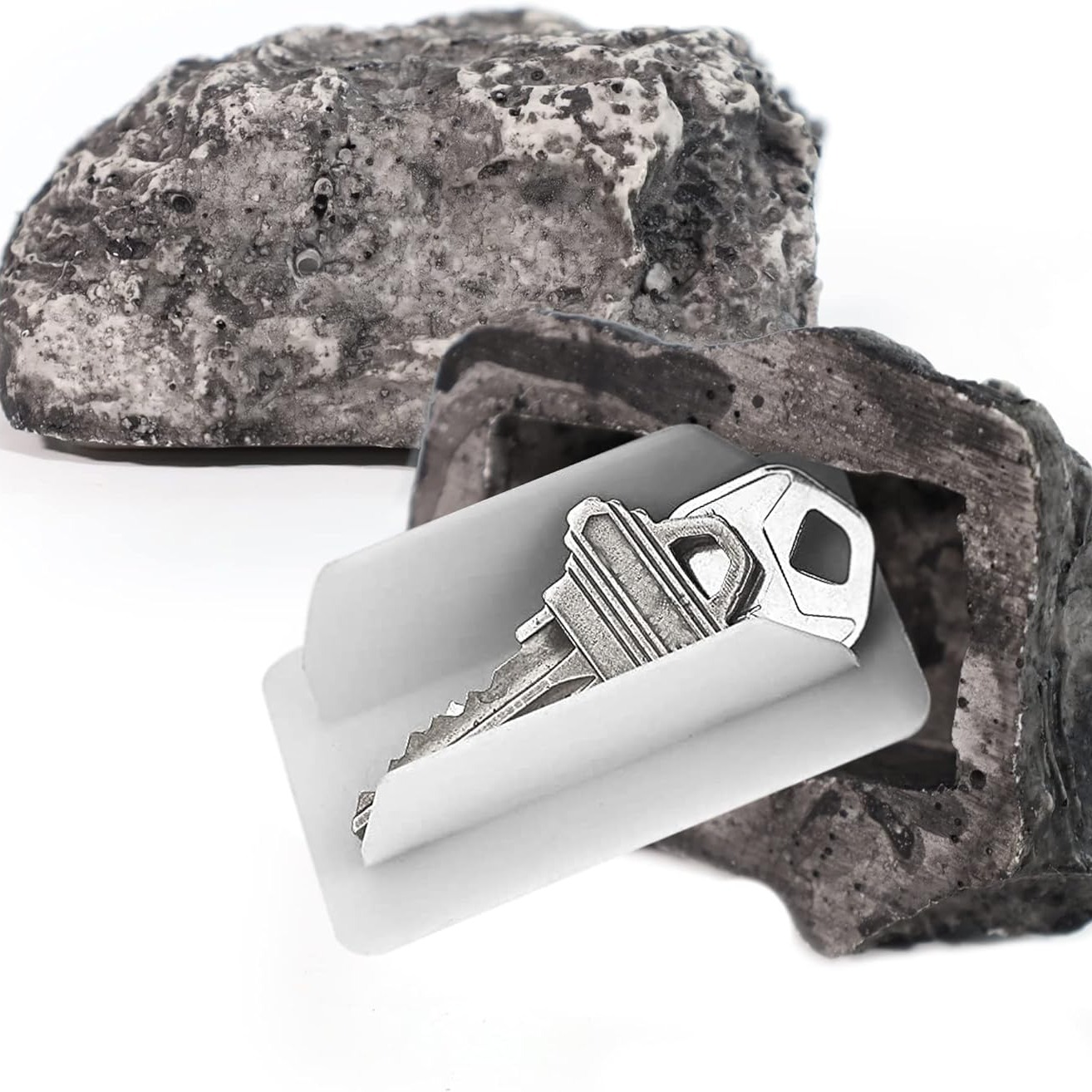 TEMU Hidden Lifelike Rock/ Safety Bracket - Size 3.5 &34x 2.8&34 X 1.5 &34- Store Spare Keys - Outdoor/indoor Storage - Durable And Weatherproof
