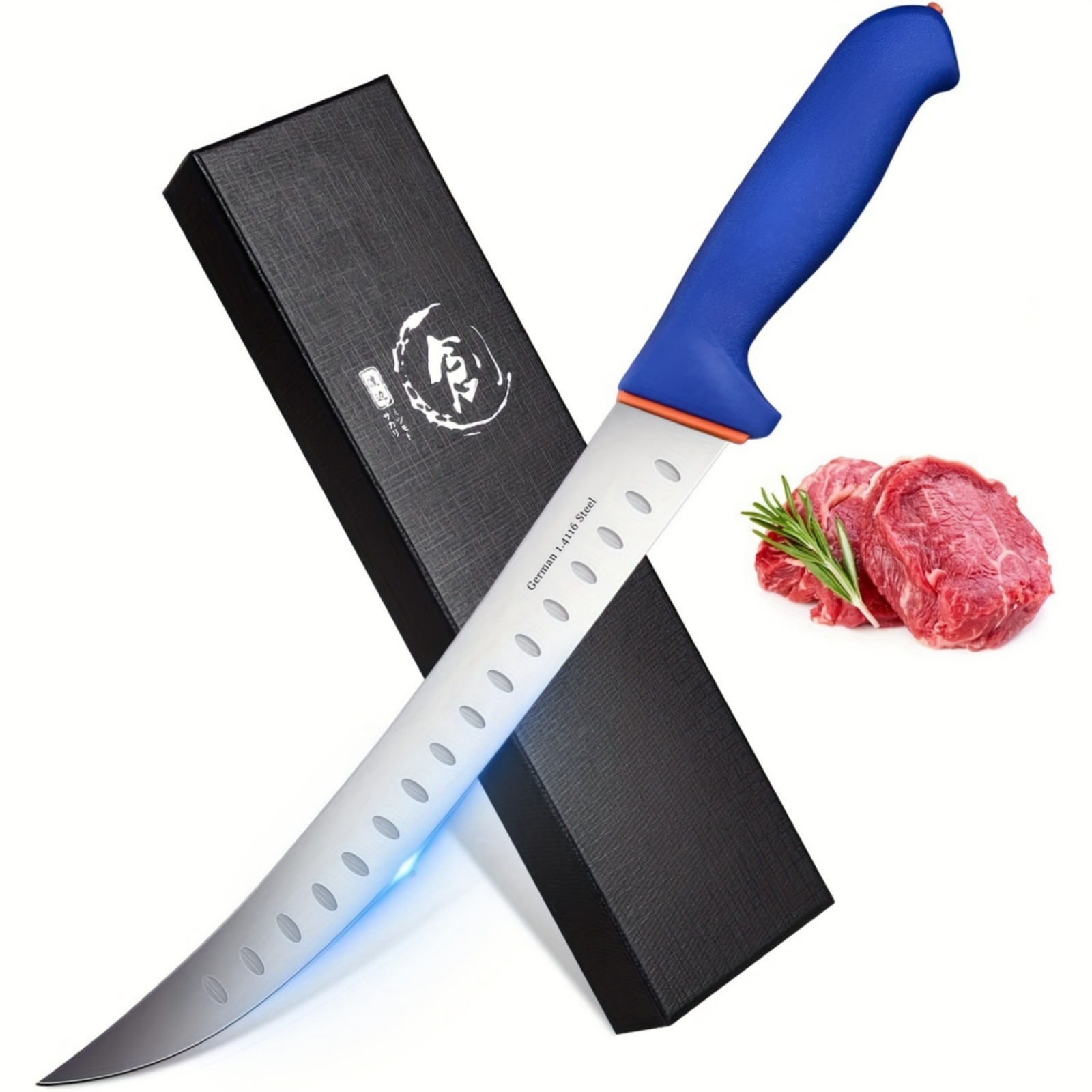 Premium Butcher Breaking Knife Curved Cimeter Knife Meat - Temu