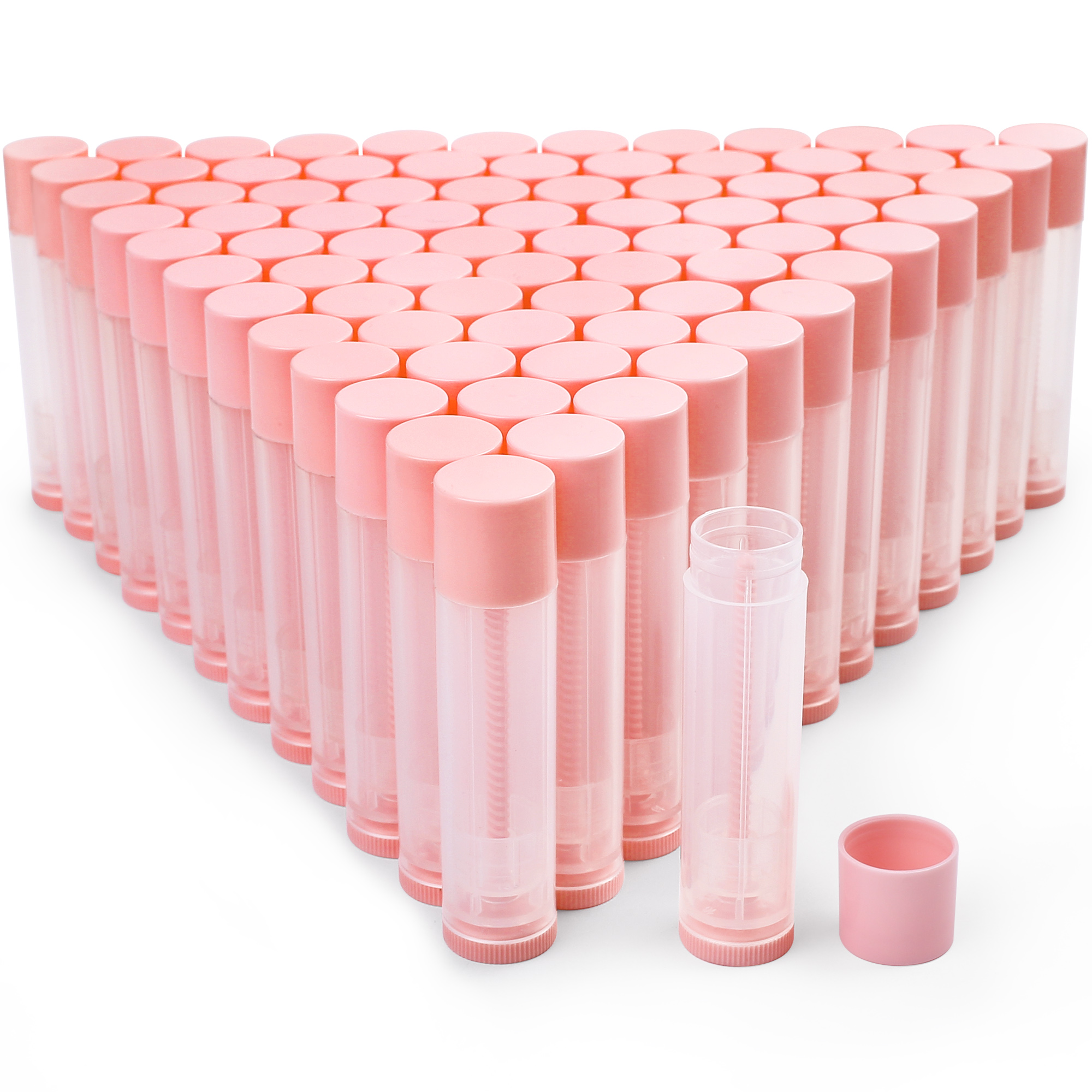 TEMU 59pcs Lip Balm Tubes Empty, Clear Lip Balm Container Tubes