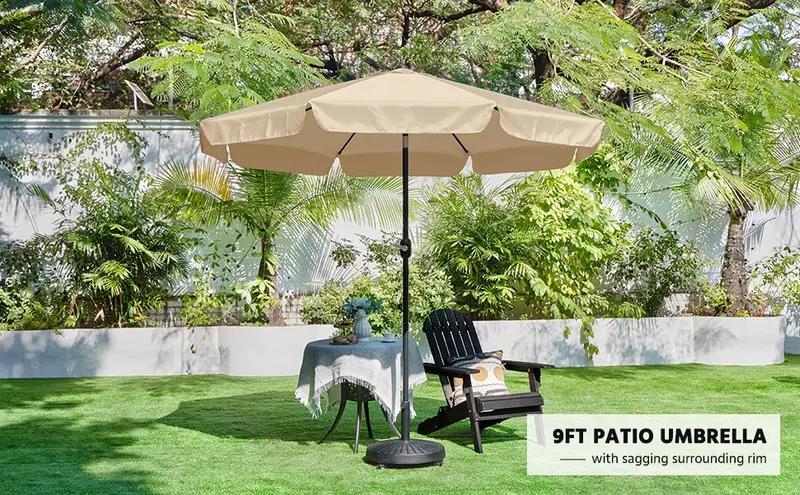 home and garden patio umbrella ribs come out of umbrella Round tilt feature enables you to easily crank the umbrella to raise and tilt the canopy Clihome 9 ft Patio Umbrella
