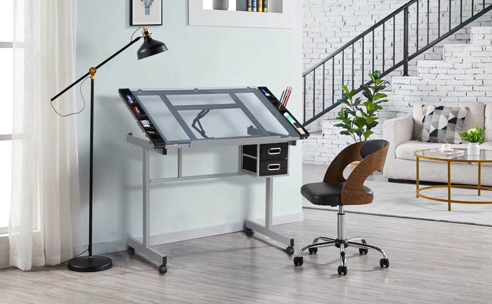 Costoffs Adjustable Drawing Craft Table, 41