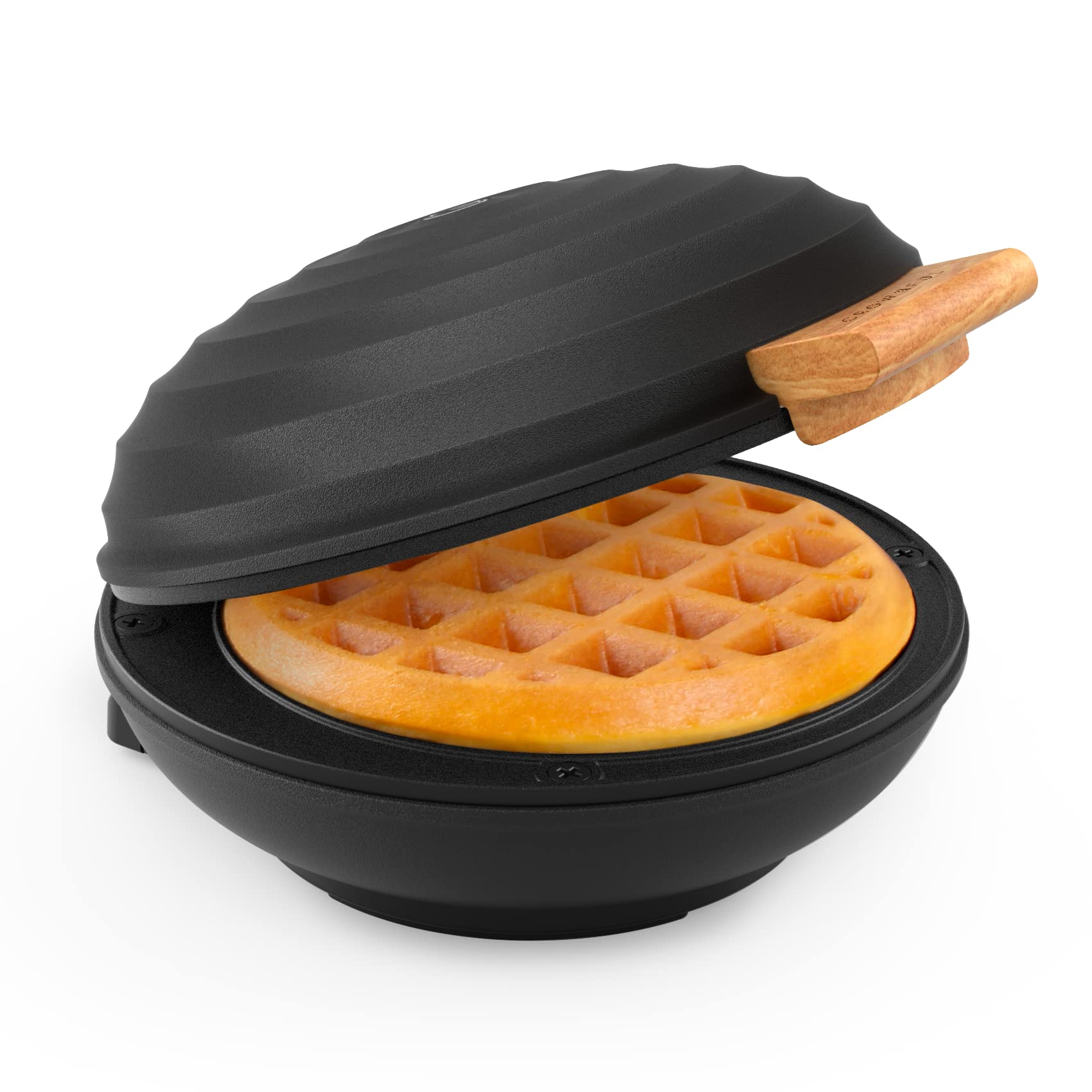 

Crownful Machine, 4 Inch Chaffle Maker With Compact Design, Easy To Clean, Non-stick Surface, Recipe Guide Included, Perfect For Breakfast, Dessert, Sandwich, Or , Black