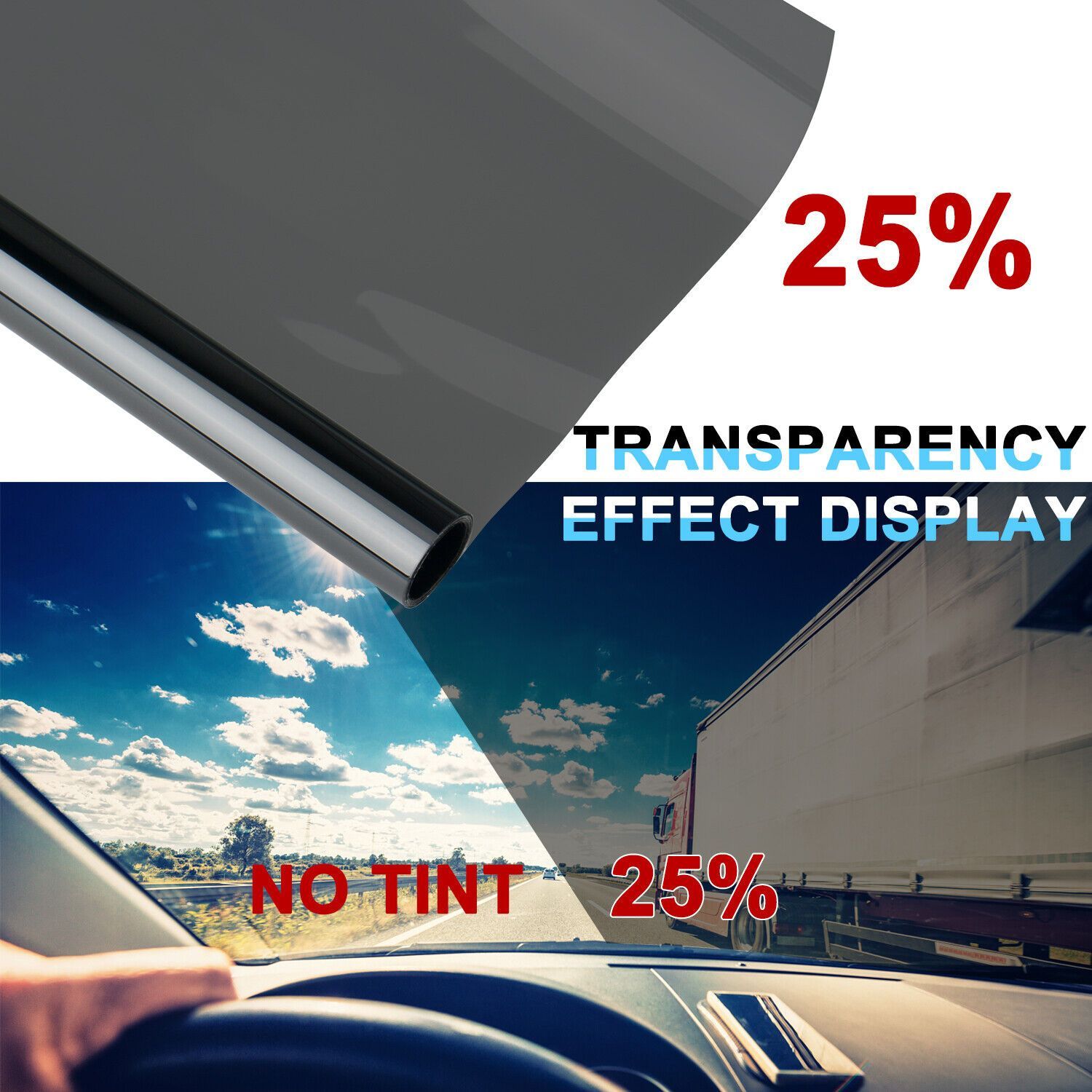 TEMU Car Window Foils Tint Tinting Film Roll Car Window Glass Summer Solar Uv Protector