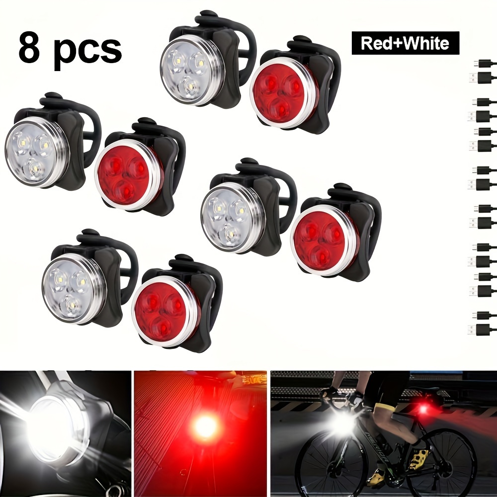 

Bike Light Front & Rear Taillamp Bright Bike Light For Night Riding Bicycle Light High Usb Rechargeable Bicycle Headlight Set Bike Headlight For Adult Kid Mountain Bike