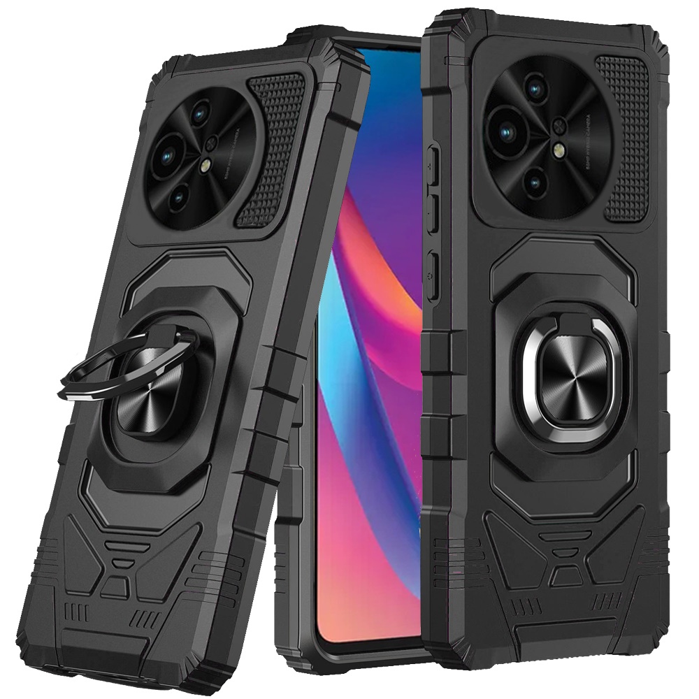 TEMU For Tcl 50 Xl 5g / 50xl 5g Phone Case, Robotic Hybrid With Magnetic Support Car Mount Stand Holder Cover