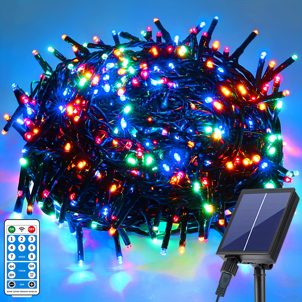 

Outdoor Solar String Lights 260 Led 85ft 2400ma Extra Long Fairy Light String Dimmable With 8 Lighting With Type C Outdoor String Lights For Holiday Party Christmas Balcony Decoration