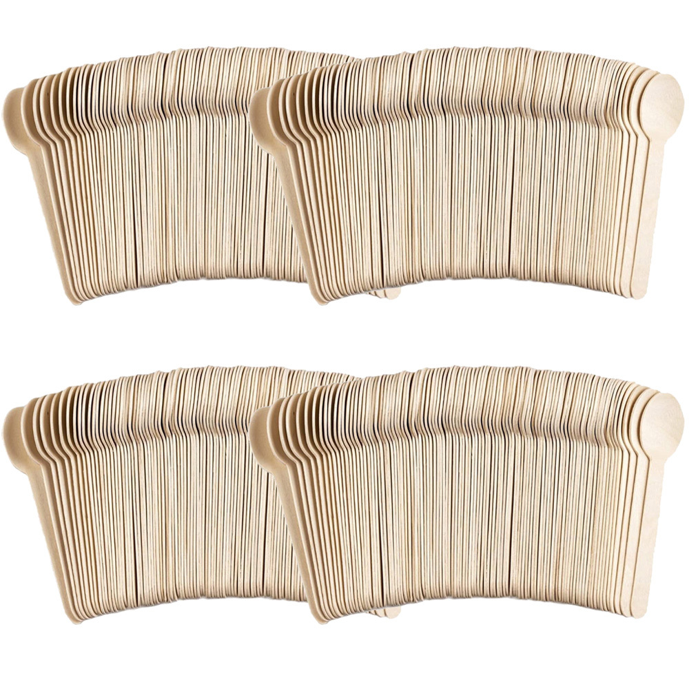 

Bulk Mini Wooden Spoons, 4 Inch Length, Disposable Tasting Sampling Spoons, Biodegradable Taster Spoons