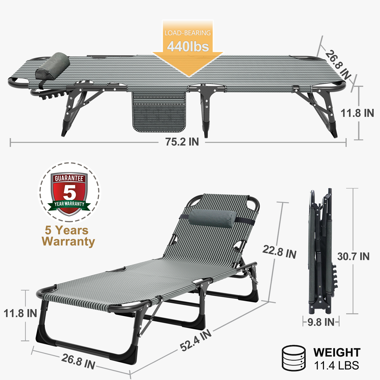 75 adjustable heavy duty outdoor camping cot portable folding bed for adults 440 bls guest bed sleeping cot 3in1 emergency bed details 9