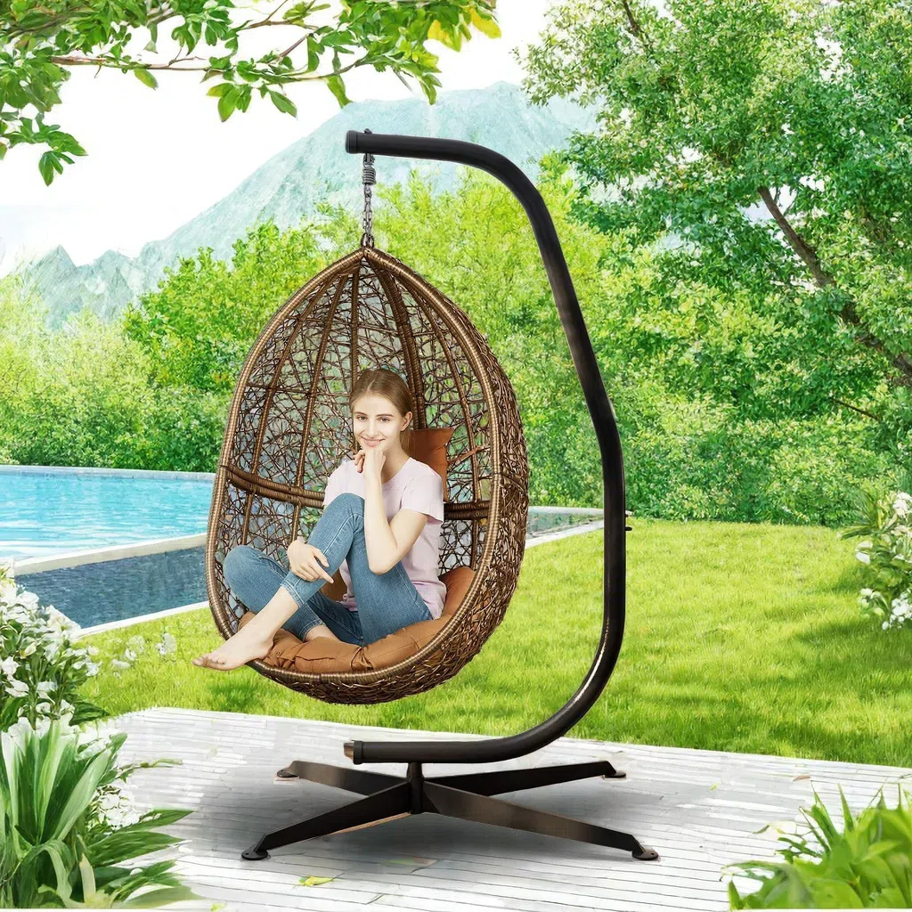 

Greenstell Hammock Swing Stand, Hanging C-stand With Buckle And Spring Hook, For Indoor, Outdoor, Sturdy Hanging Stand Max Load 330lbs