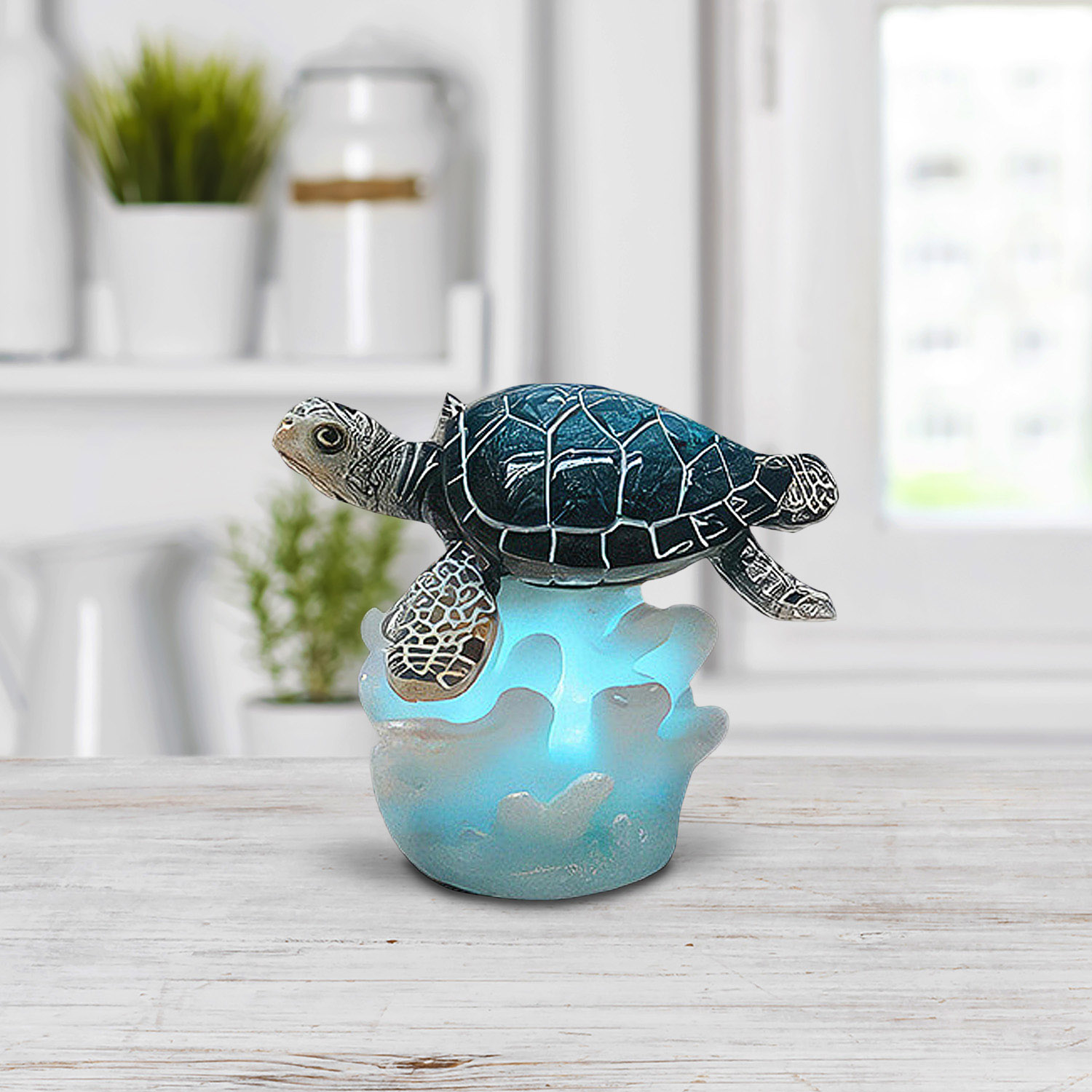 

3" Sea Turtle On Coral Figurine Statue Home/room Decor Ornament And Perfect Gift Ideas For House Warming, Holidays And Birthdays Great Collectible For Collection Enthusiasts And Decorative Displays