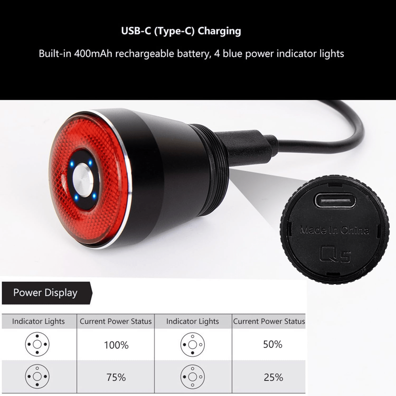 Light Sensing Warning Taillight Temu