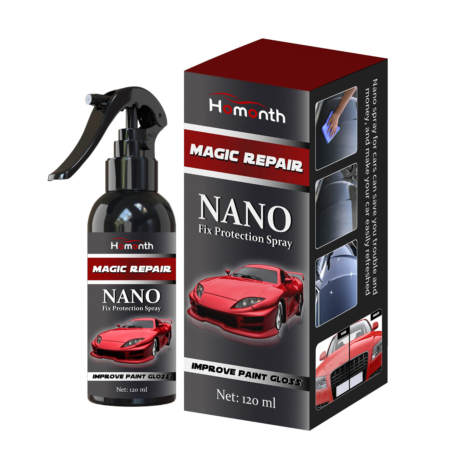 

120ml Car Nano Agent Car Paint Care Wax Sealing Glaze Paint Spray