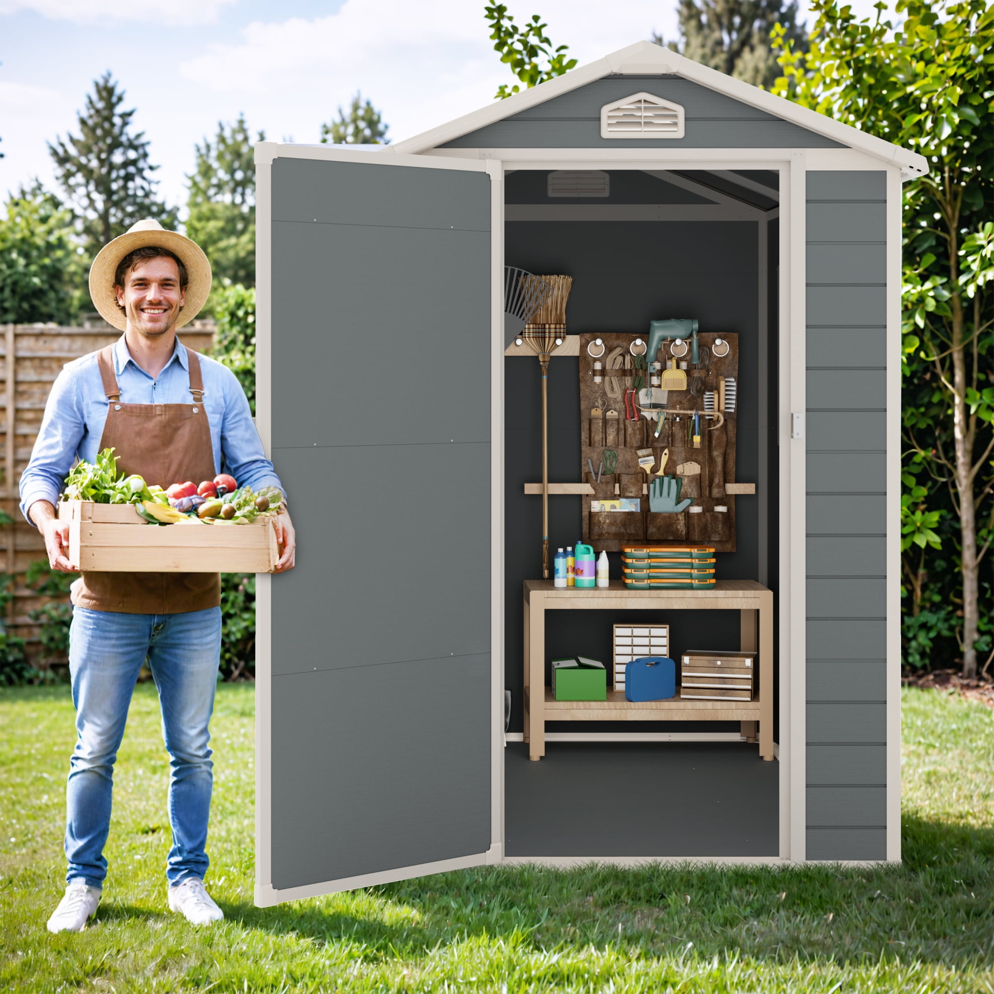 4' X 6' Plastic Shed Outdoor Storage weather Resin Storage - Temu