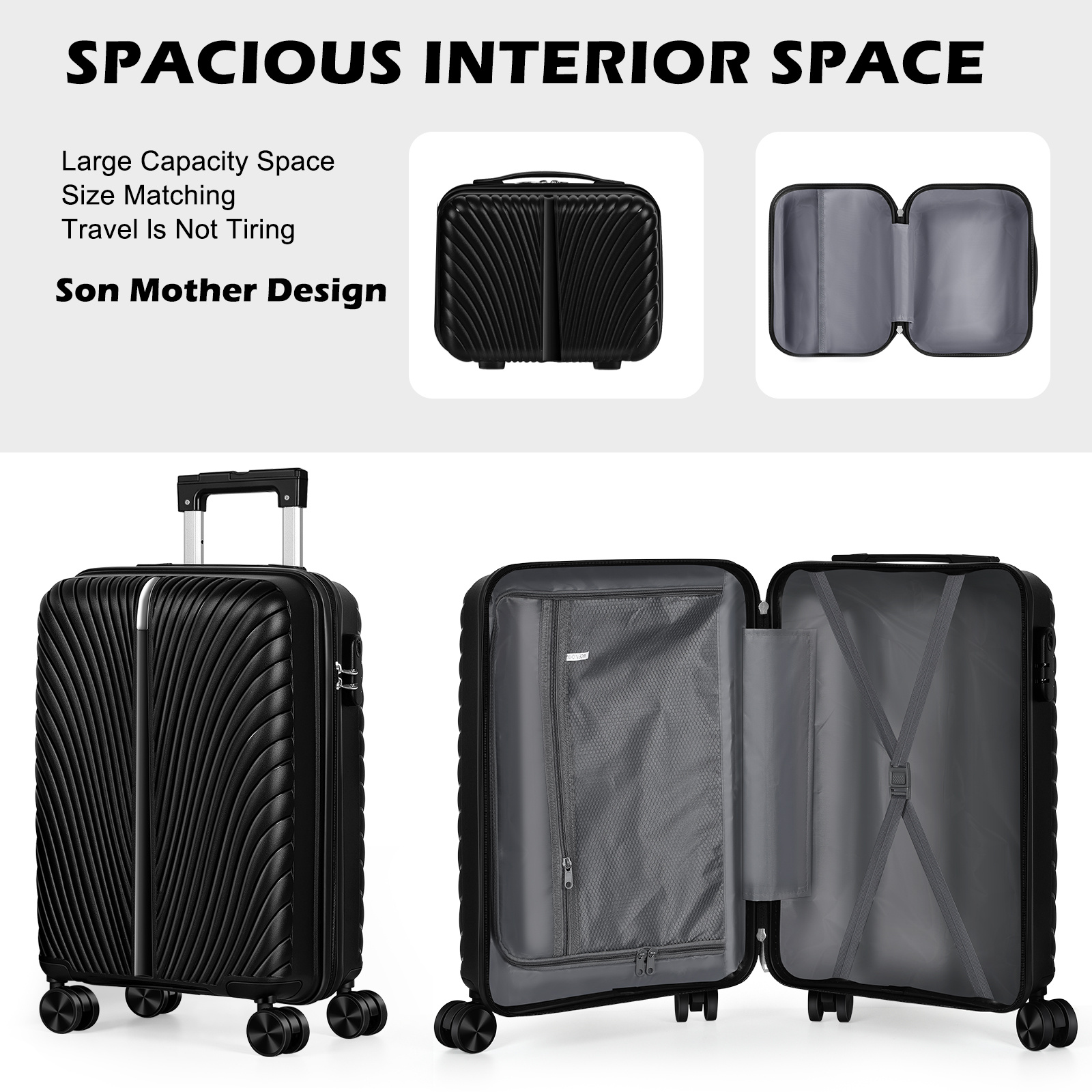 Carry Luggage Cosmetic Travel Case hardside Spinner Carry Temu