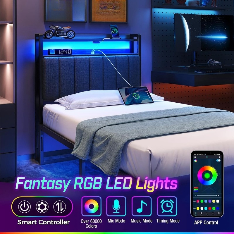 Headboard For Twin Full Queen Size Bed With Storage 60 000 Diy Color Of