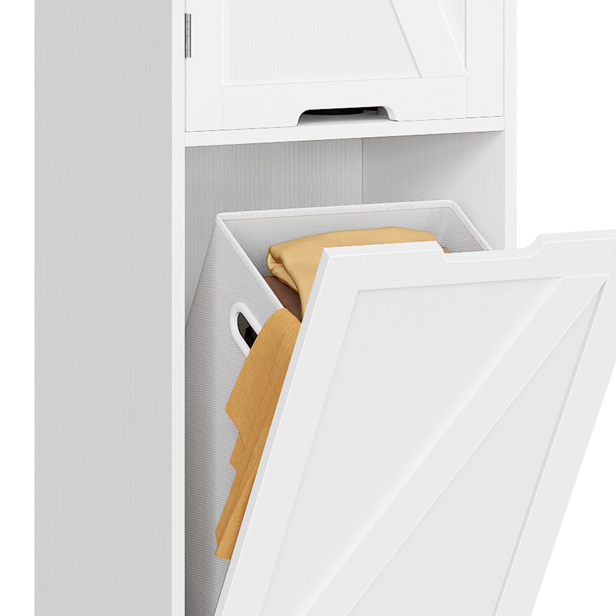 Decoyad Tall Bathroom Laundry Cabinet Hidden Basket Tilt - Temu