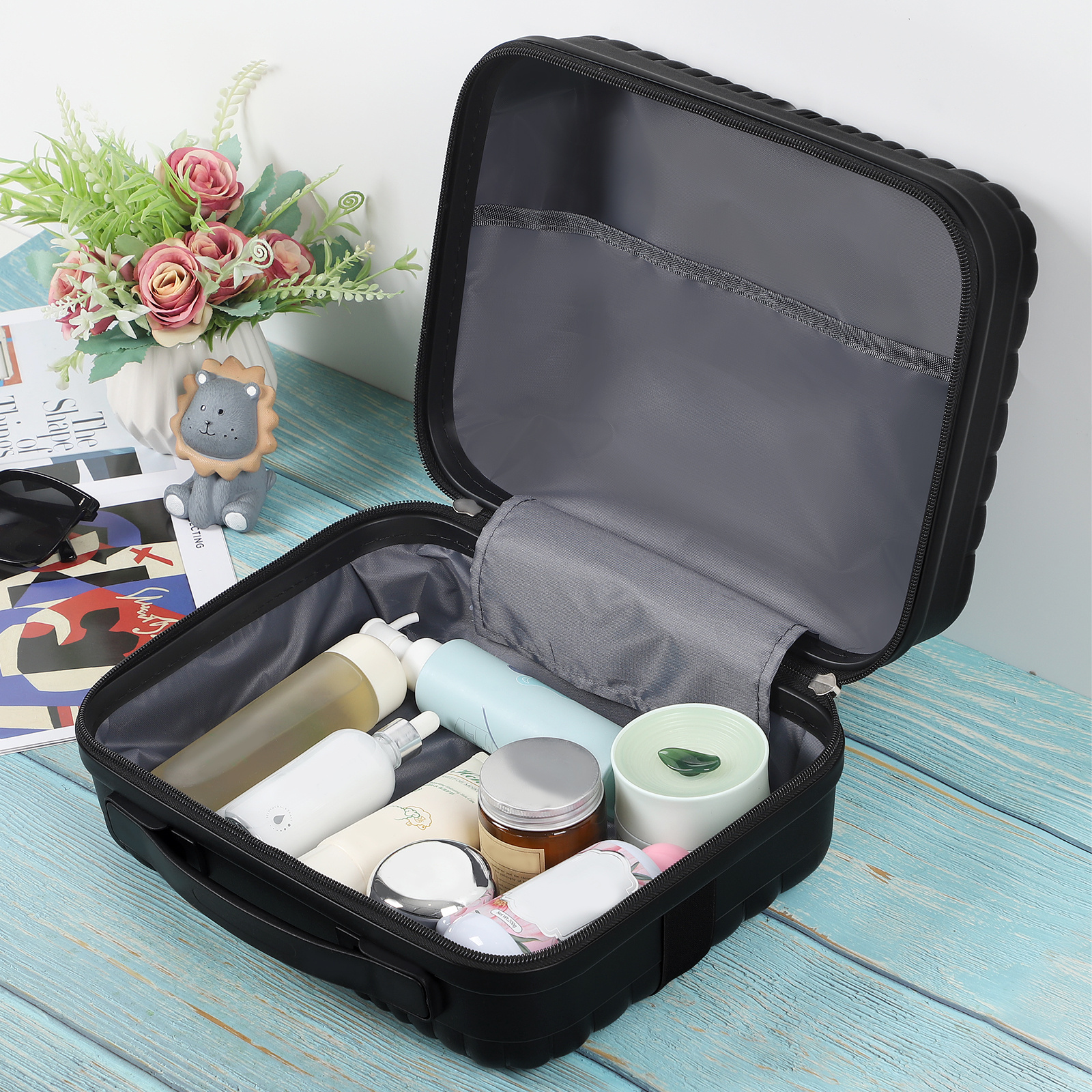 Carry Luggage Cosmetic Travel Case hardside Spinner Carry Temu