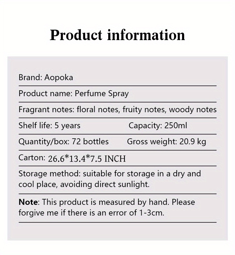 Body Spray Ladies Perfume Flower Fruit Temu