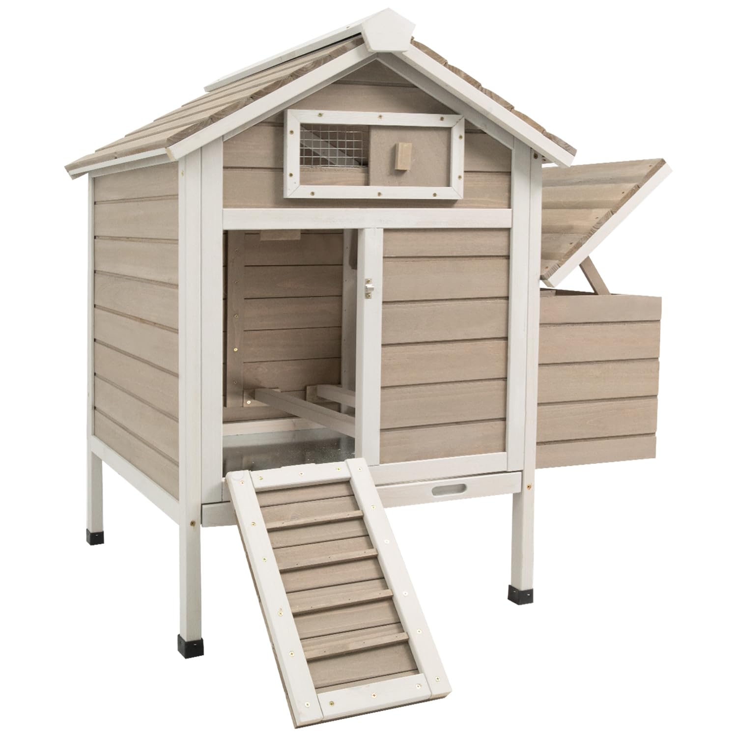 

Ketvie Chicken Coop Chicken House Outdoor With Removable Trays, Wooden Rabbit Hutch Poultry Cage With Nesting Box, Indoor Hen House Chicken Cage With Ramp For Garden Backyard (32"l X 23.6"w X 36.6"h)