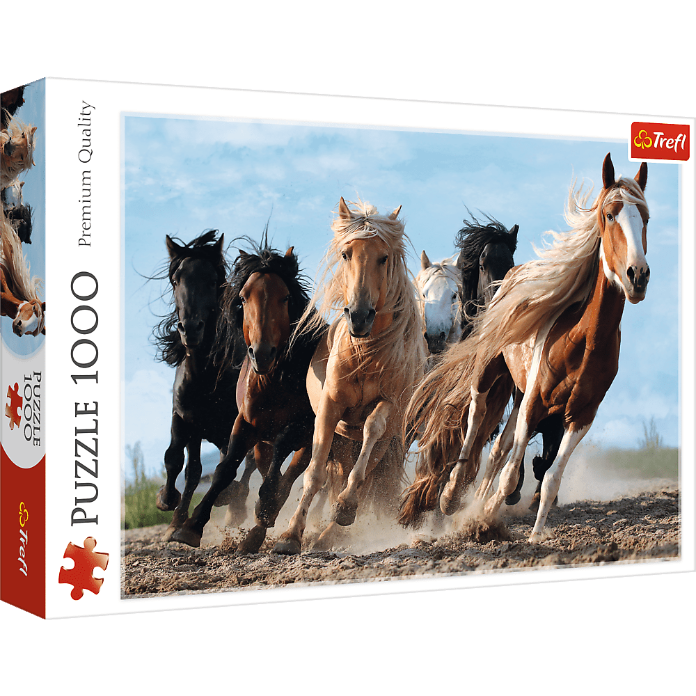 

1000 Piece Jigsaw Puzzles, Galloping Horses, Animals, Adult Puzzle, 10446