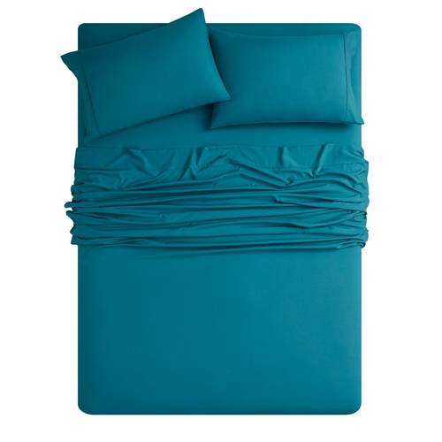 rayon from bamboo 2000 6 piece luxury sheet set cooling 16 inch deep pocket with bonus pillowcases shrink fade resistant