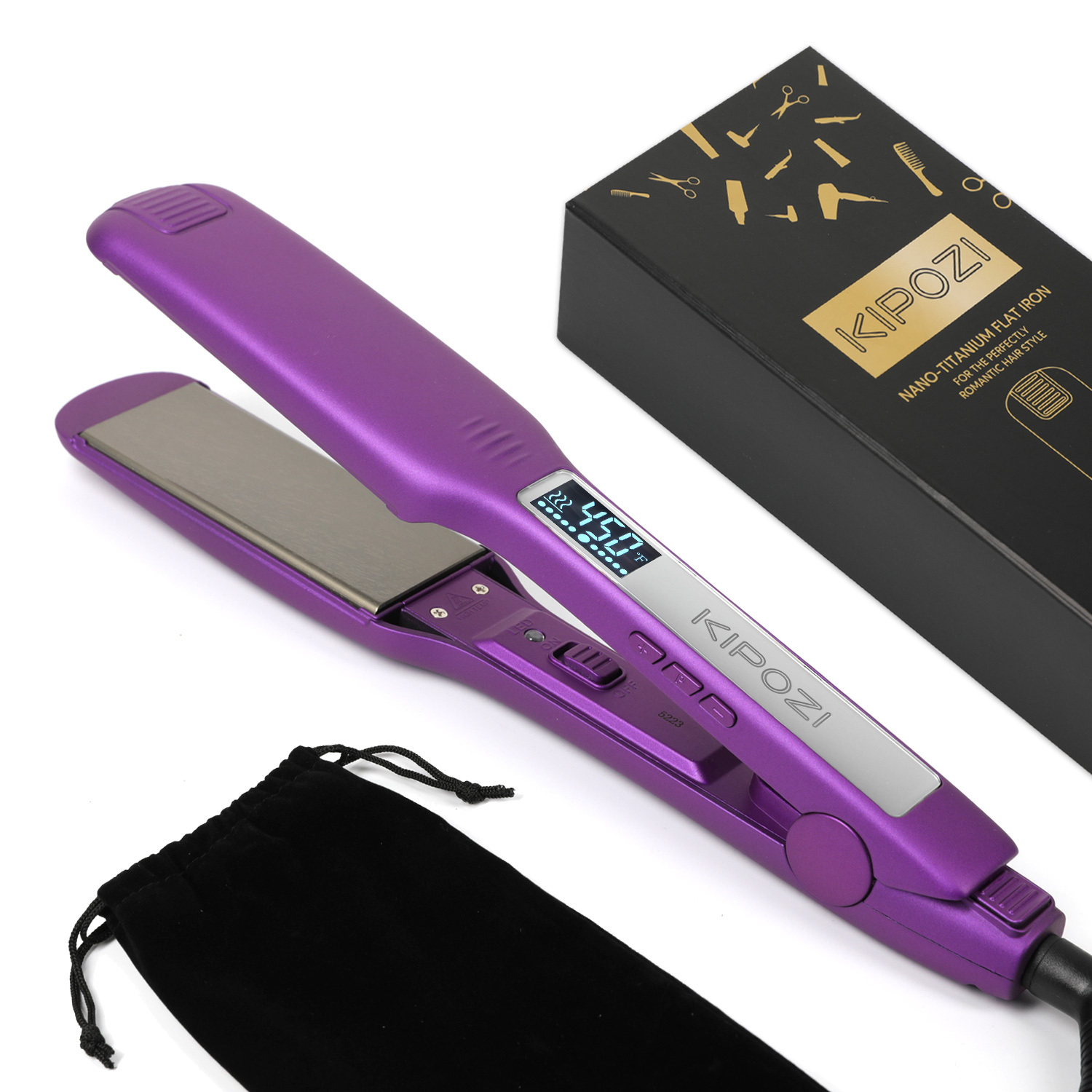 

Kipozi Ion Iron, -static Straightener 1.75 Floating Titanium Plates