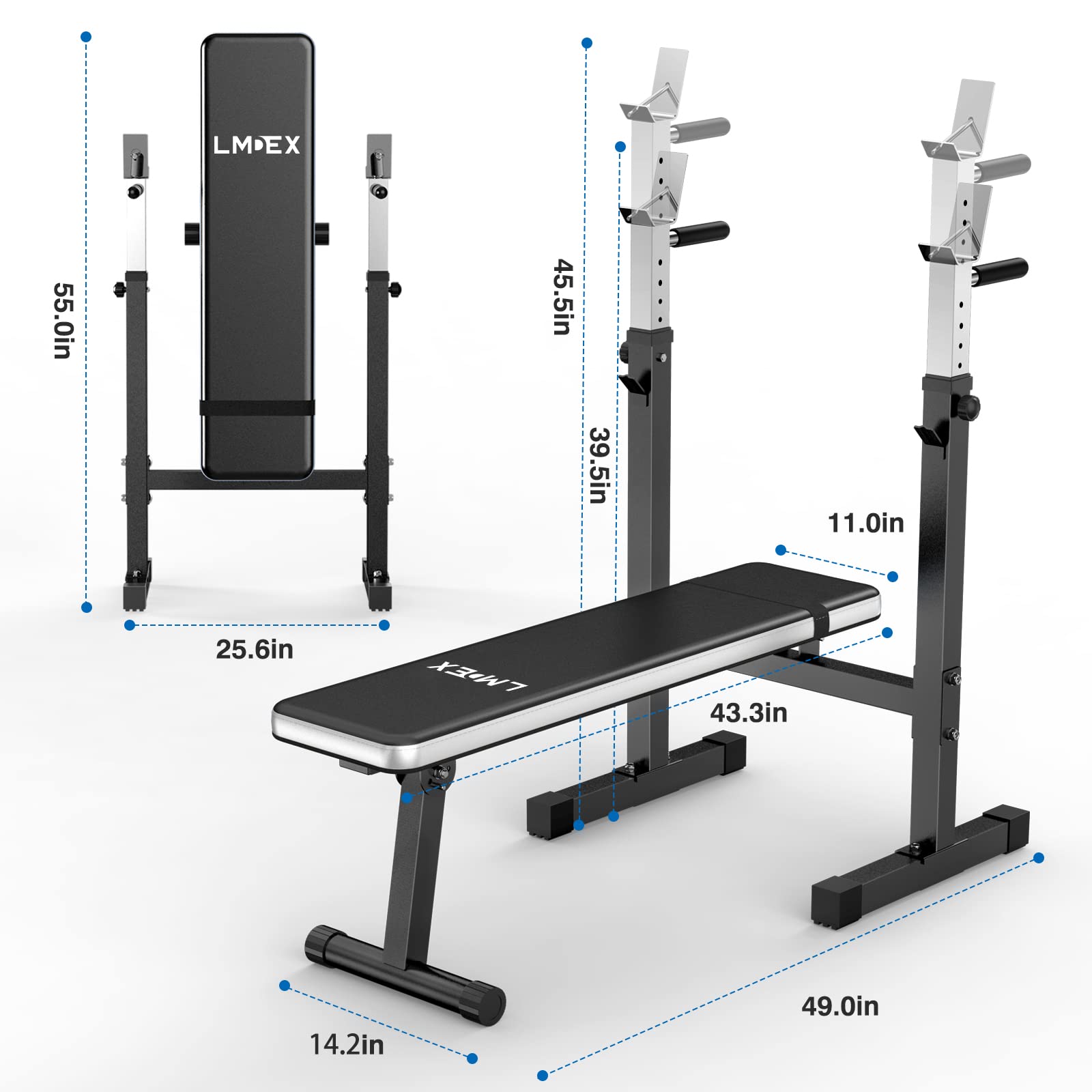 Adjustable Weight Bench Press Squat Rack Folding Multi - Temu