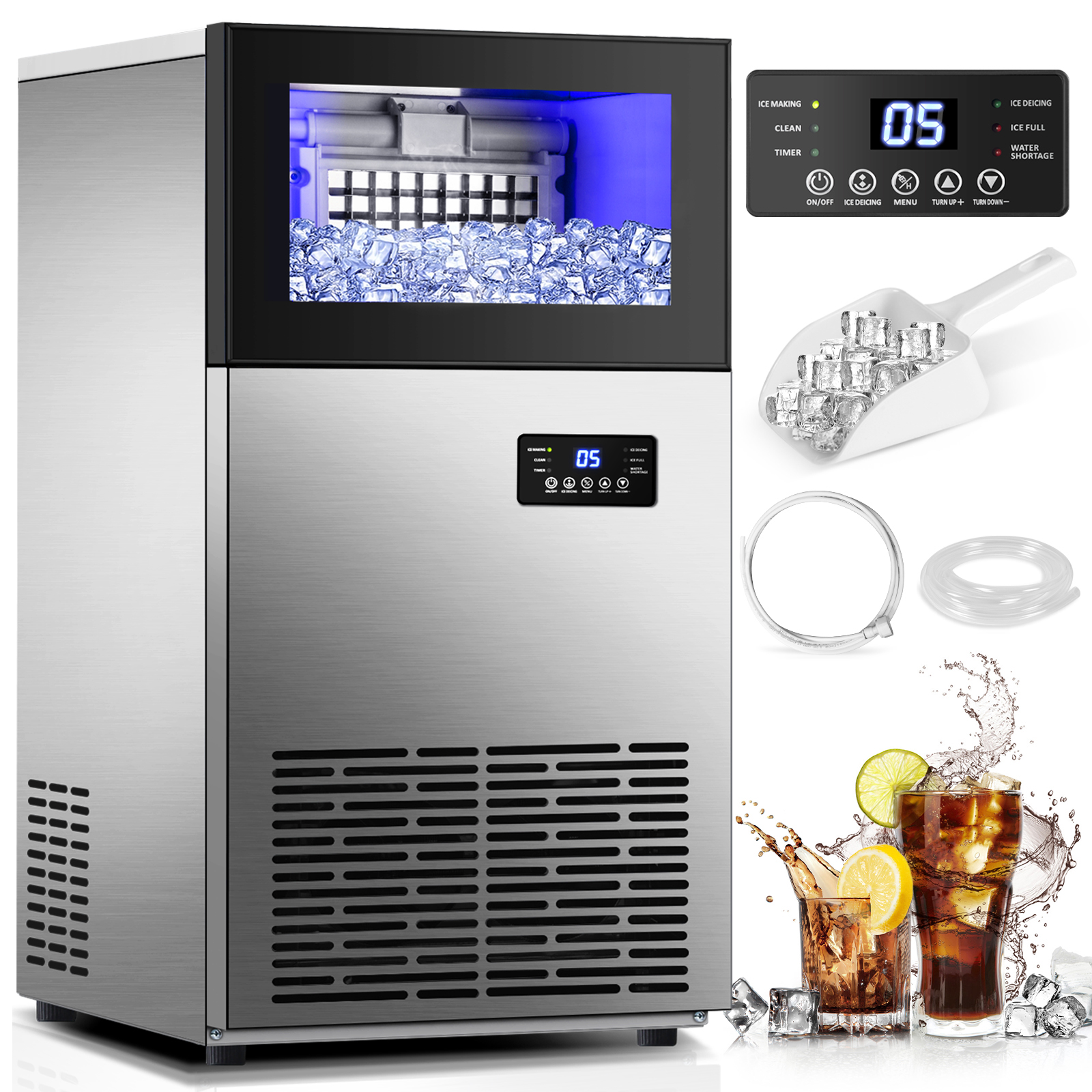 Premium Commercial Ice Maker 98 Lbs/24h Ice Slim Temu