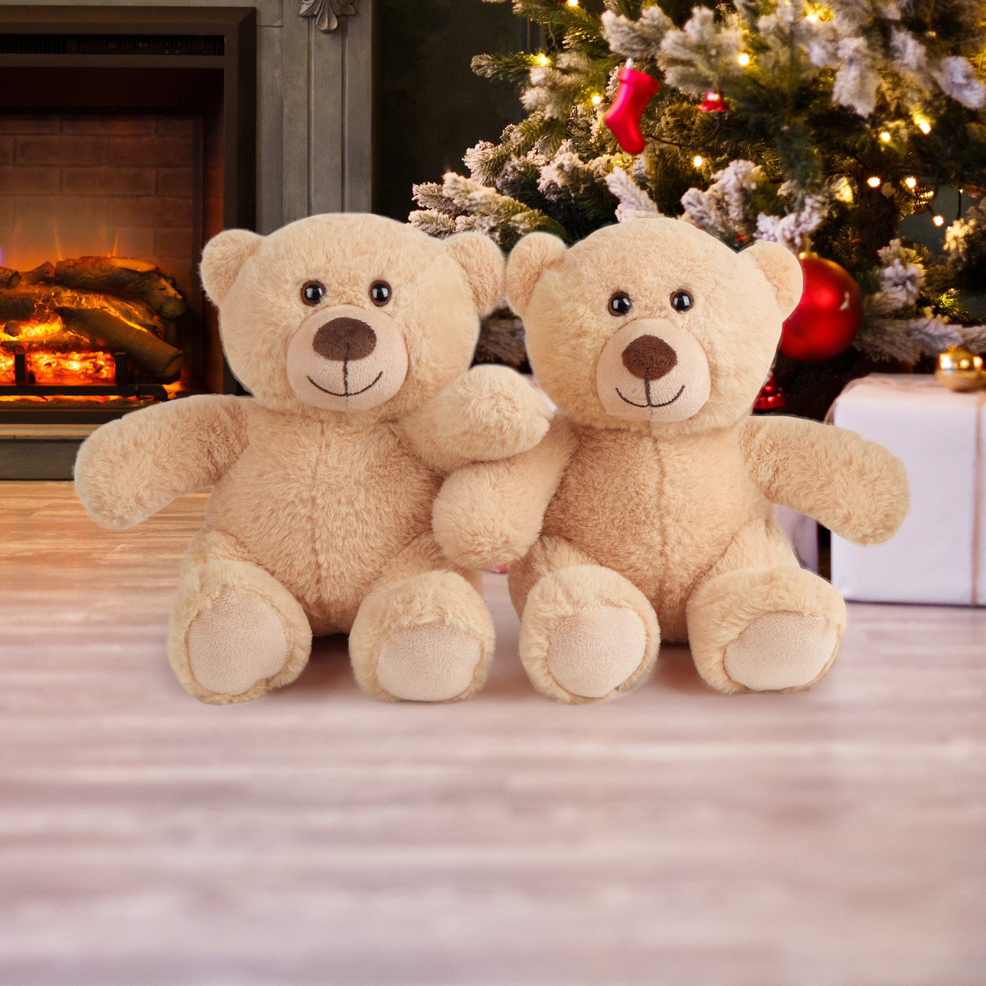 TEMU Lotfancy Teddy Bear Stuffed Animals, 8 Inch Teddy Bear Bulk, 2 Pack Baby Bear Plush Toy For Baby Shower Decoration, Gift For Boys Girls,