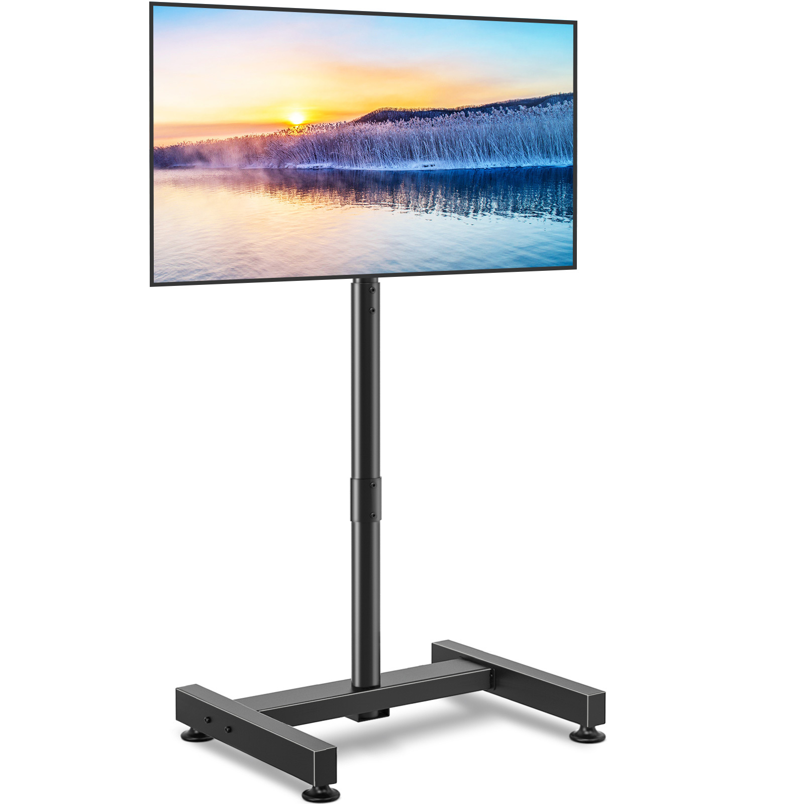 TEMU Rfiver Rolling Tv Stand, Cart For 13-50 Inch Flat Curved Tv With Tilting And Rotating, To Landscape, Height Adjustable Stand With Wheels Adjustable Feet