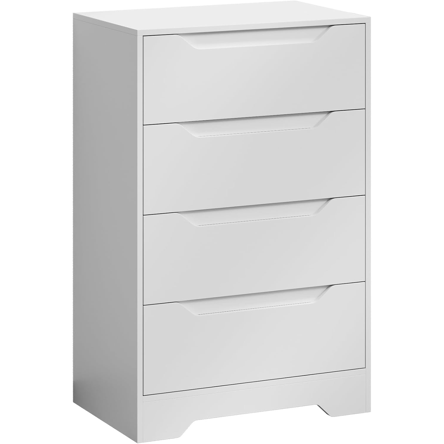 

4-drawer Dresser Storage For Bedroom, Closet, Hallway, Nursery, Chest Organizer With Recessed Embedded Handles