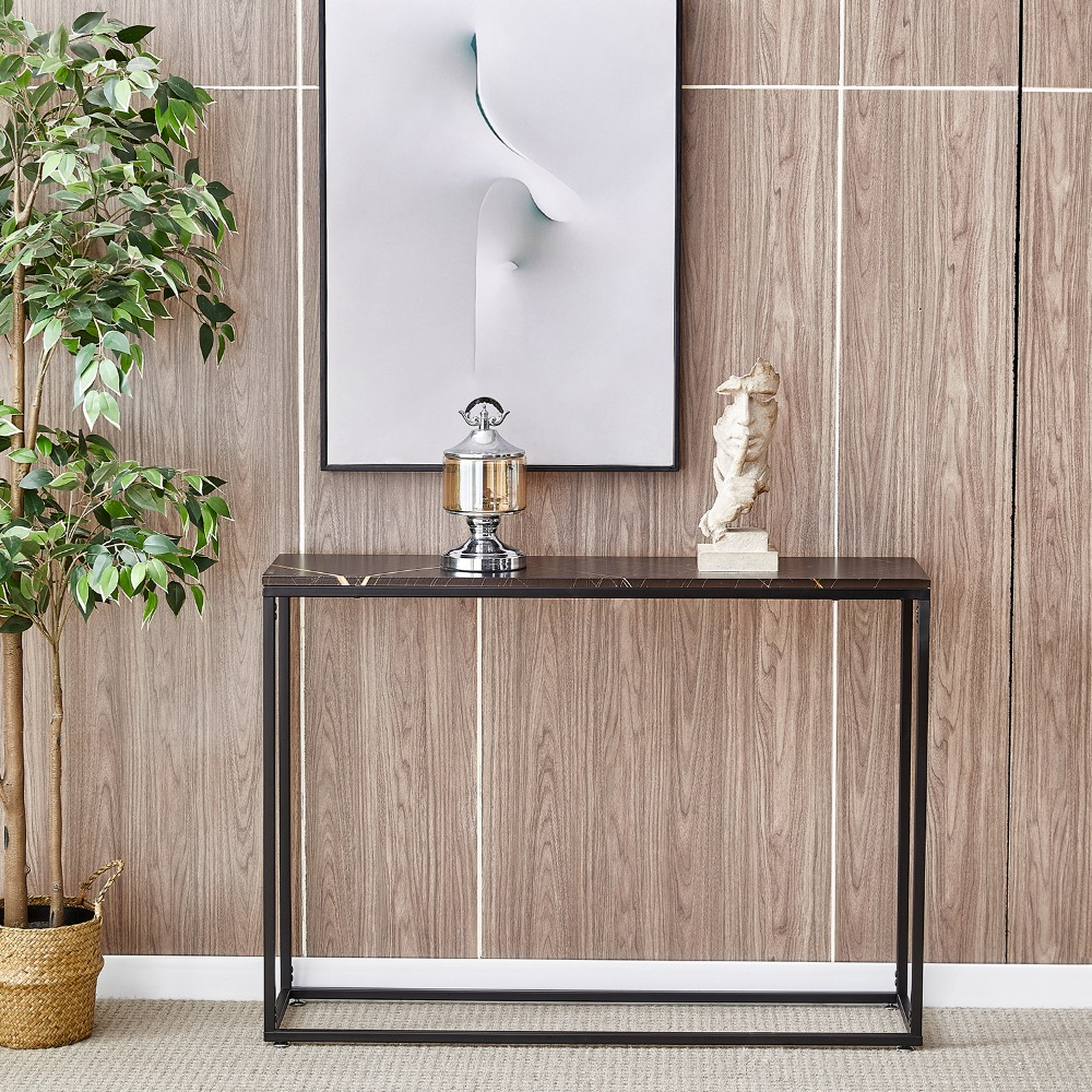 Entrance Console Table, Artificial Marble Sofa Table, Living Room Entrance Table, Gold Entrance ...