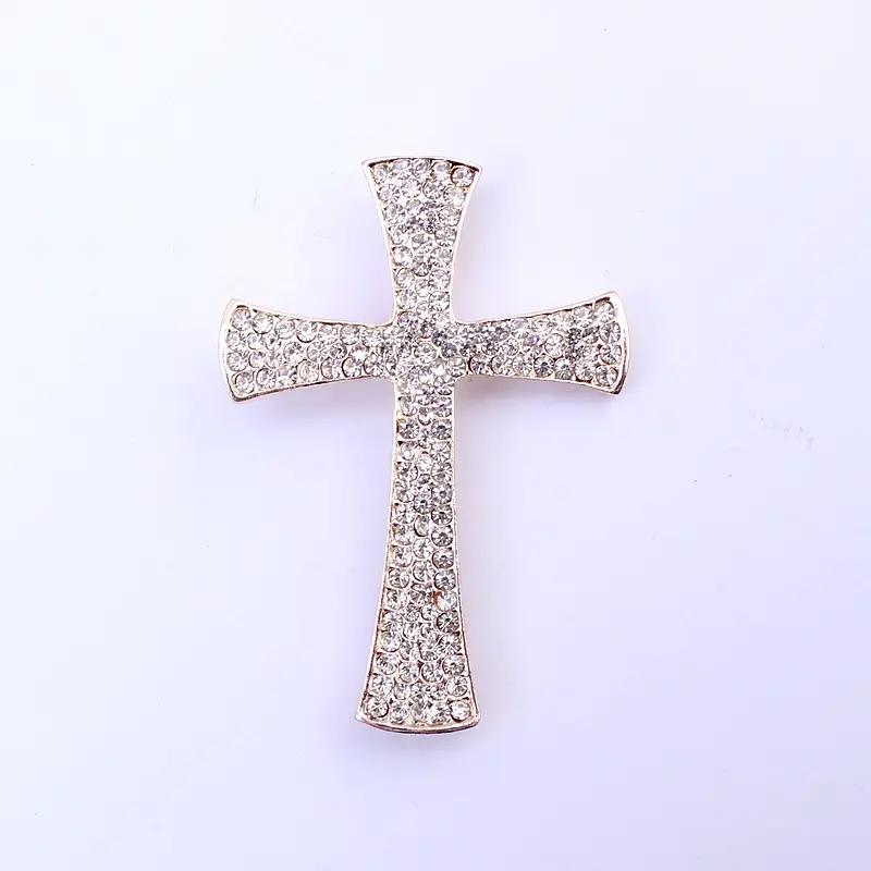 Fashion Cross Brooch Full Cross *'s Brooch Pin Jewelry Pins Souvenir Holy Objects Colors Lapel Pins Sparkling Religious