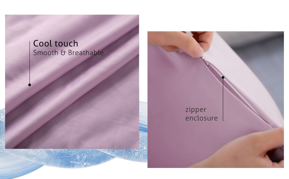 2pcs cooling pillowcase set ultra soft moisture wicking hypoallergenic for hair pillow covers hidden zipper closure design ideal for hot sleepers in   for home     cabin travel and college dorm bedroom decor and accessories   blanket spring present dad gifts for mom women mens teen girls trendy stuff room decor home decor cool stuff for room Product details 1