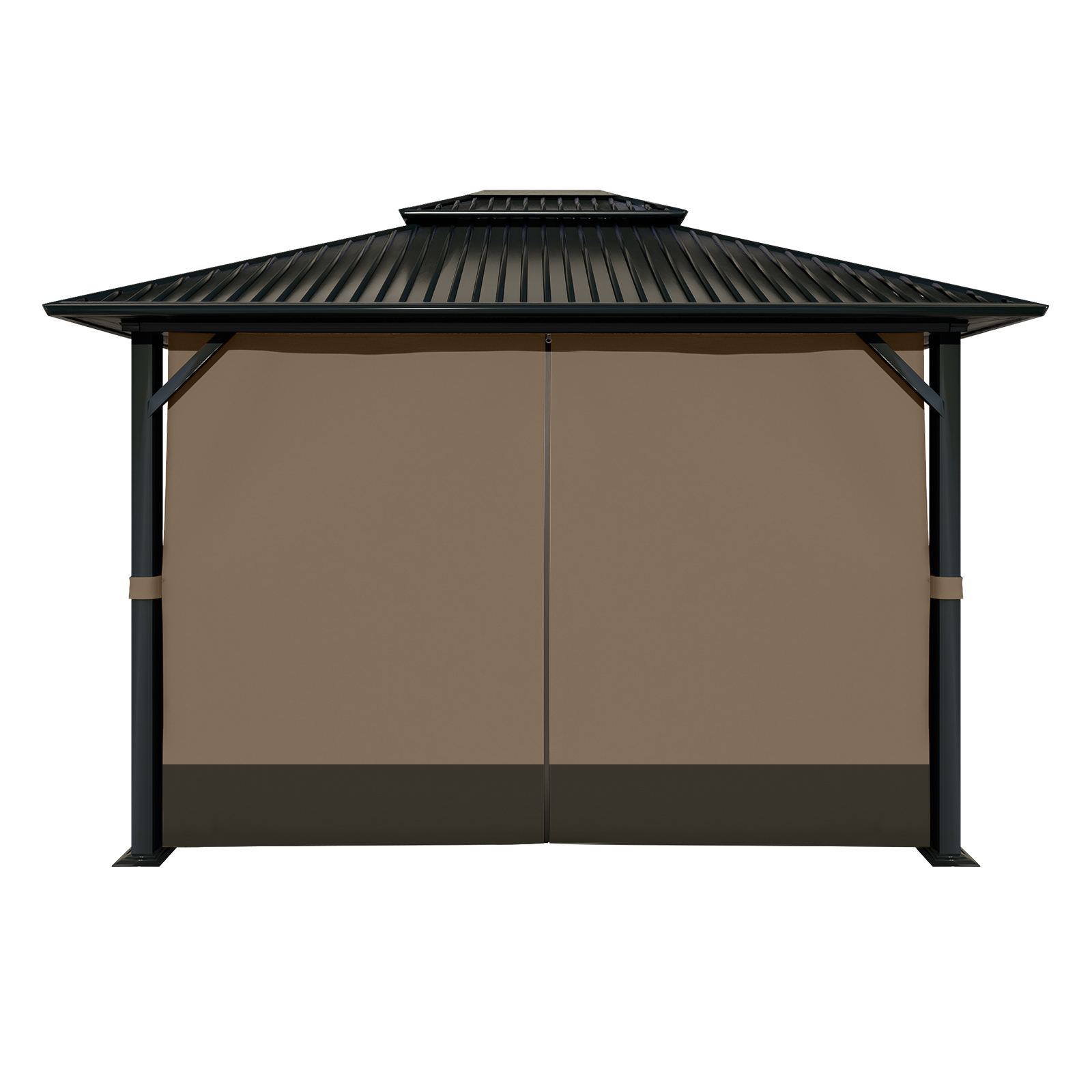 

12' X 12' Gazebo Curtain Set Protecting Privacy 4 Panels, Curtain Only (brown)