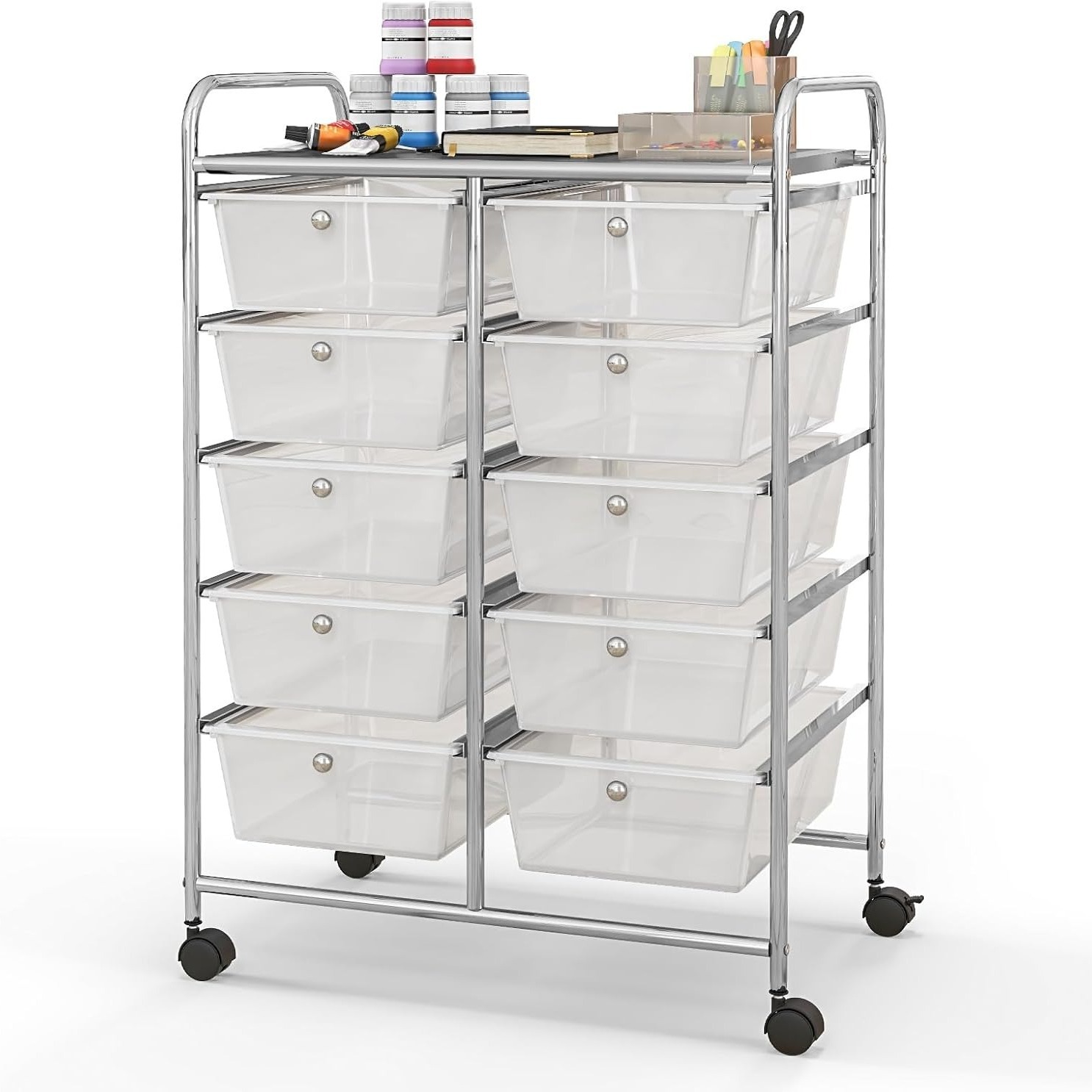 10 drawer Rolling Cart Craft Storage Drawers Temu