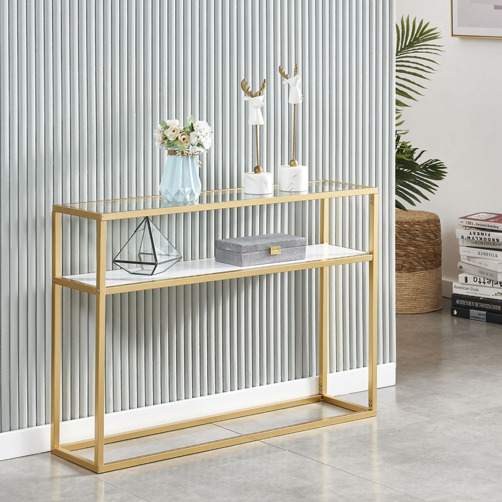 entrance console table, artificial marble sofa table, living room entrance table, gold entrance ...