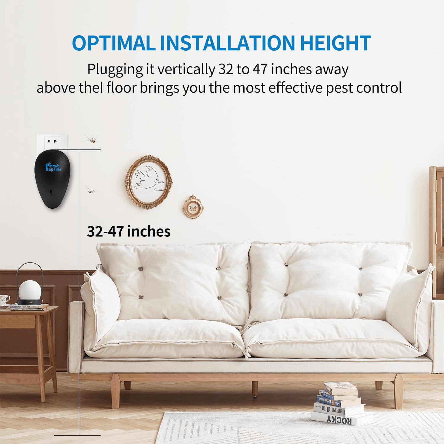 Ultrasonic Plug In Pest Repellent Indoorfor Flea Insects Mosquitoes