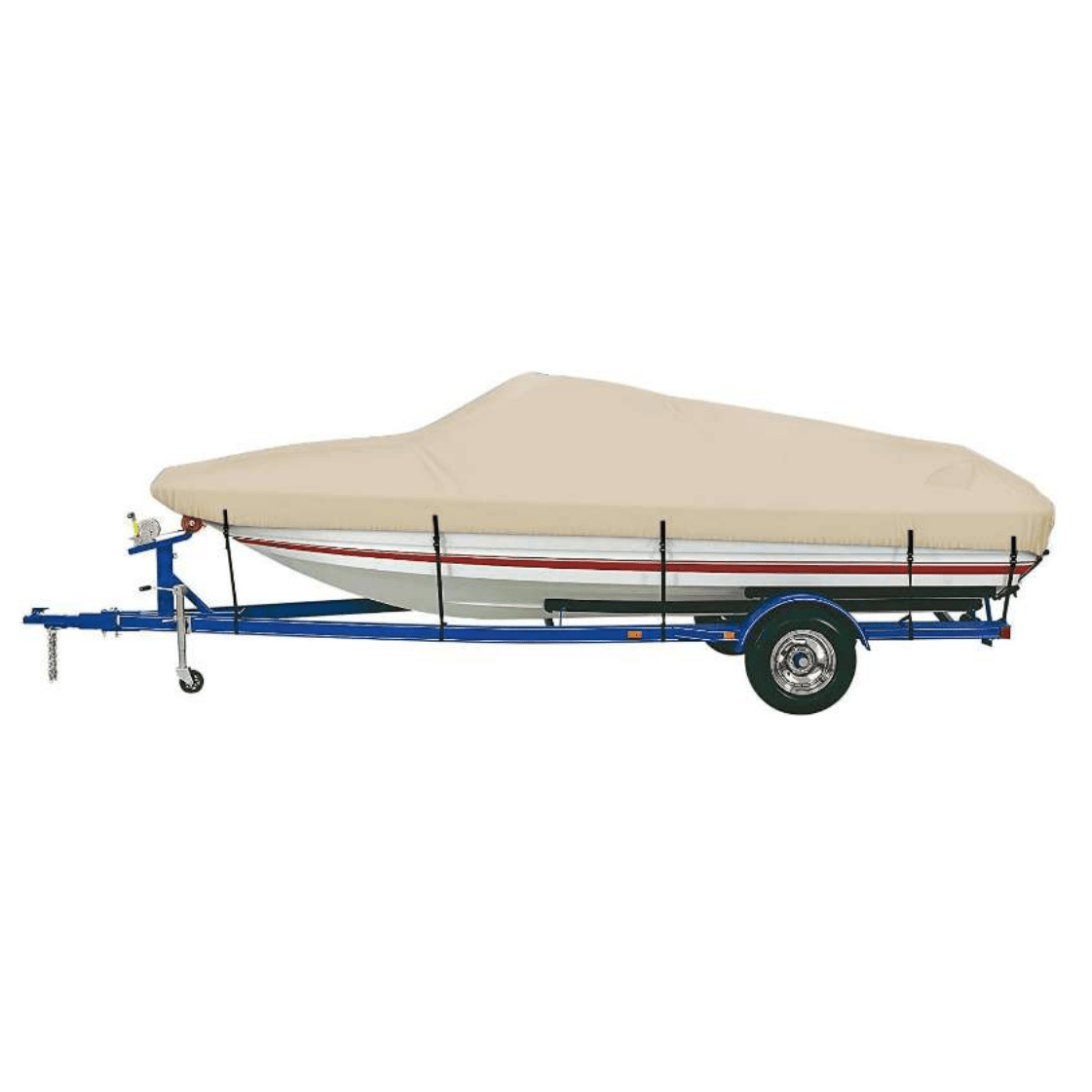 

Heavy Duty Trailerable Waterproof Boat Cover, Fits For V-hull, Fish&ski, Pro-style, Fishing Boat, Runabout, Bass Boat, Up To 17ft-19ft Long X 96'' Wide Beige