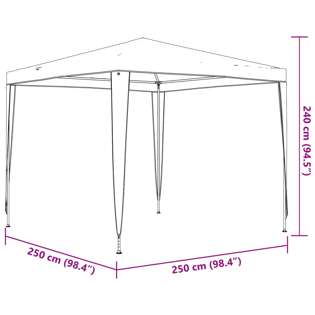 Cj Professional Anthracite Party Tent 98 4 98 4 94 4 Uv Water Resistant 