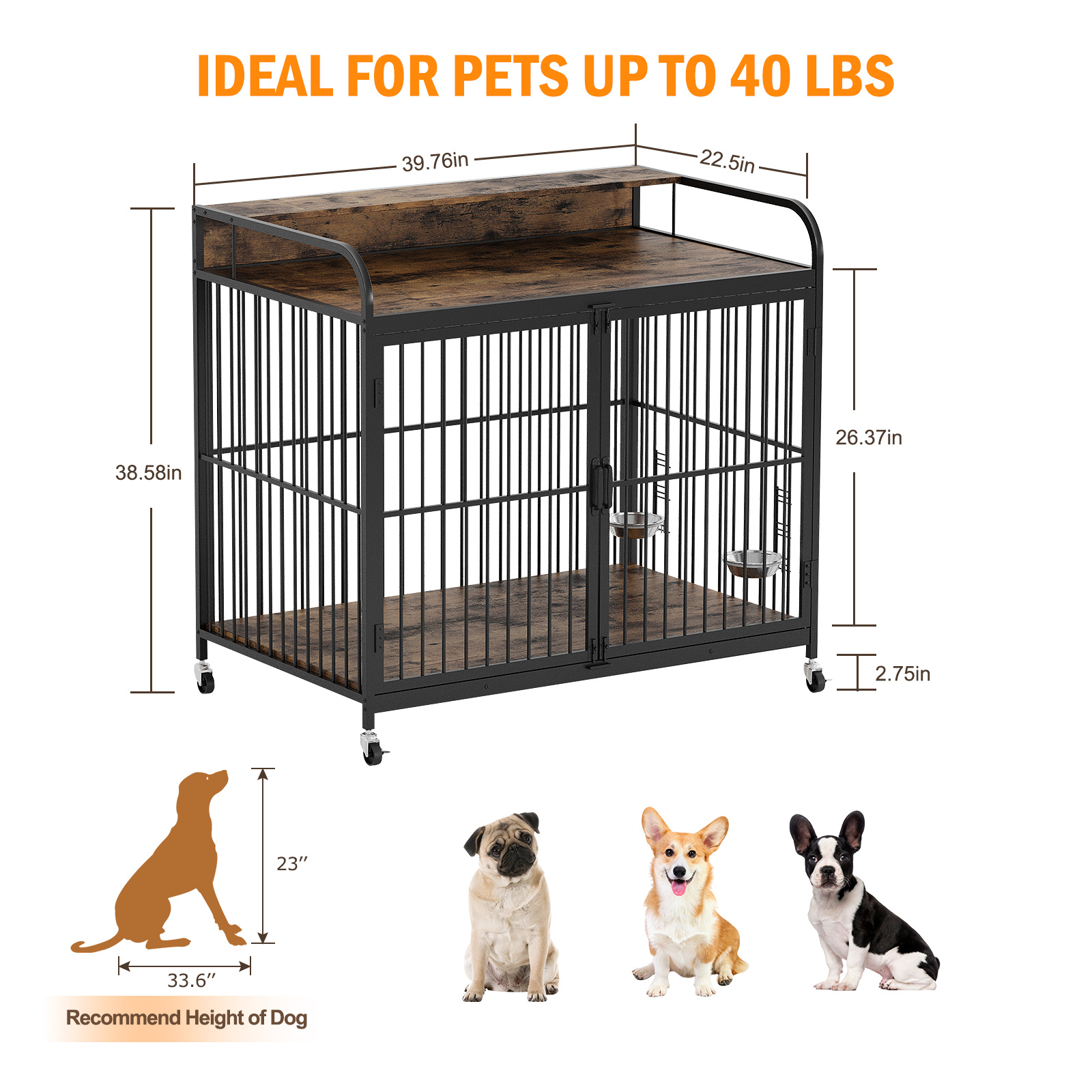 Large Dog Crate Furniture dog Crates Large Dogs Adjustable - Temu