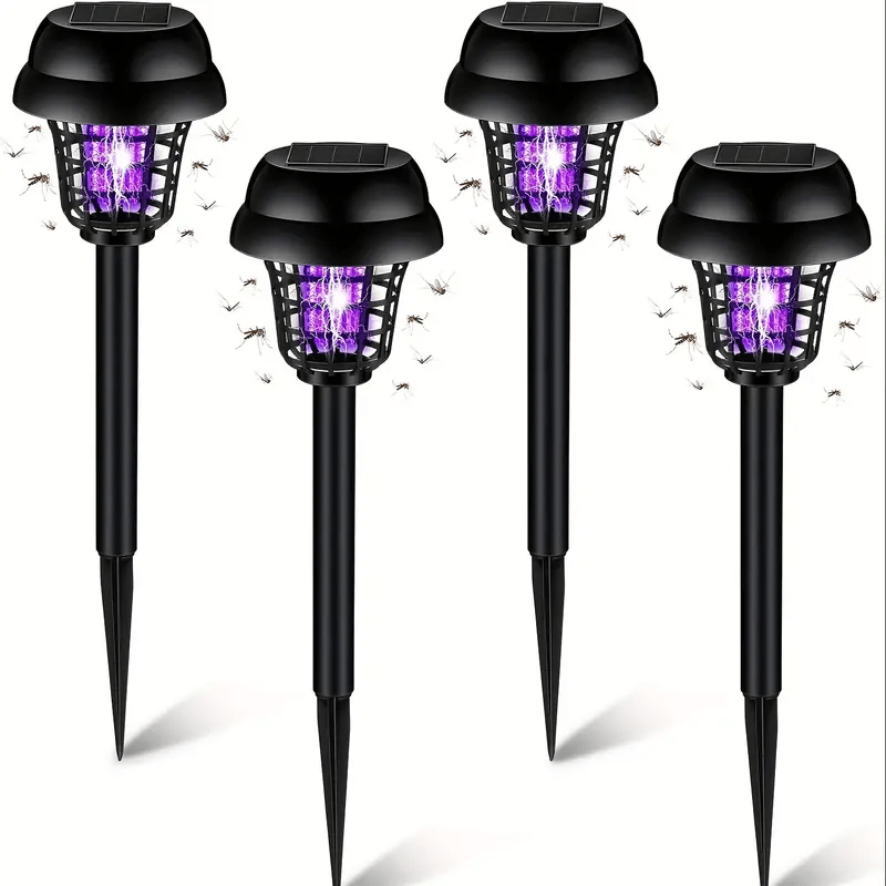 

4 Packs Solar Bug Zapper Outdoor Bug Zapper Killer And Lighting Bug Zapper Repellent Lamp For Indoor Outdoor Use Garden Patio