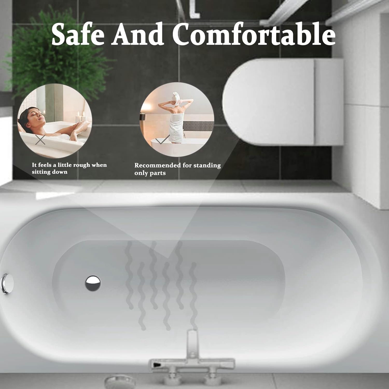 Non-Slip Shower Stickers, Non-Slip Bathtub Stickers For Safety