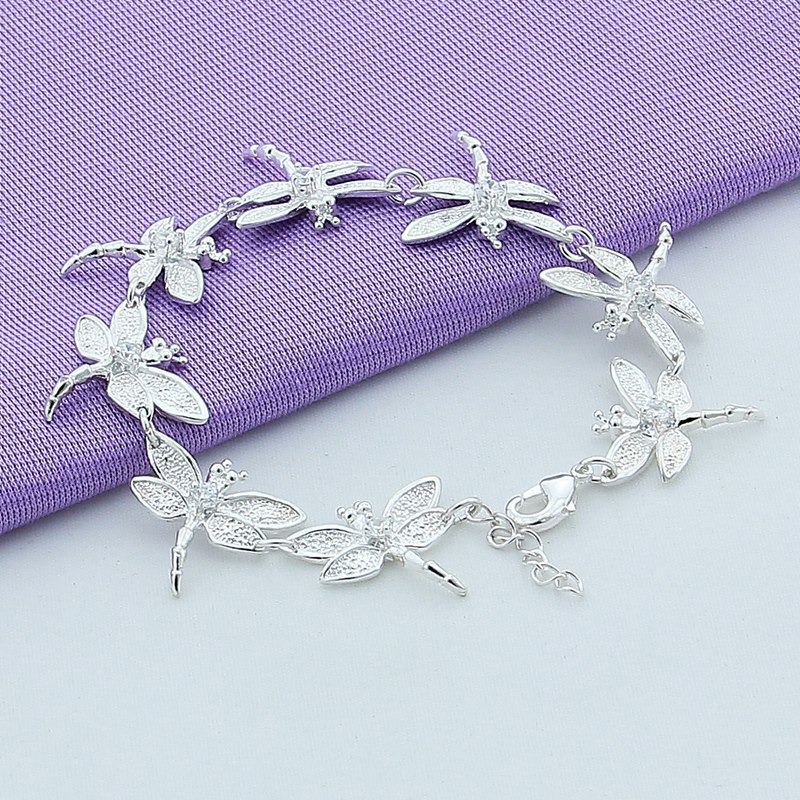 

1pc Dragonfly Animal Fashion Personality Stainless Steel Silvery Bracelet Party Gift