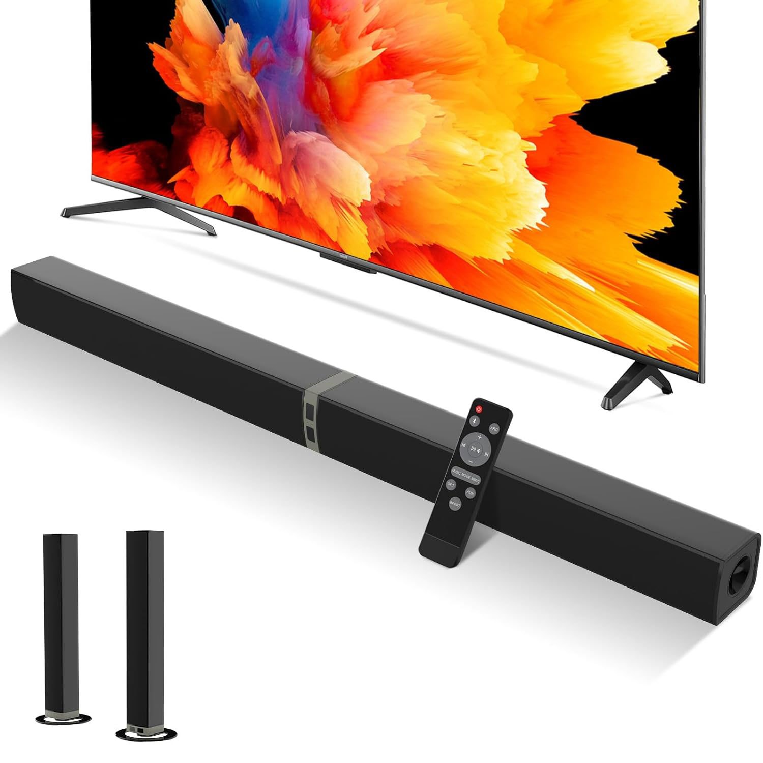 

Sound Bars For Smart Tv 50w Tv Sound Bar Channel Home Audio Sound Bars - Surround Sound Bars With Arc/optical/aux Connection Tv Sound Bar Speakers