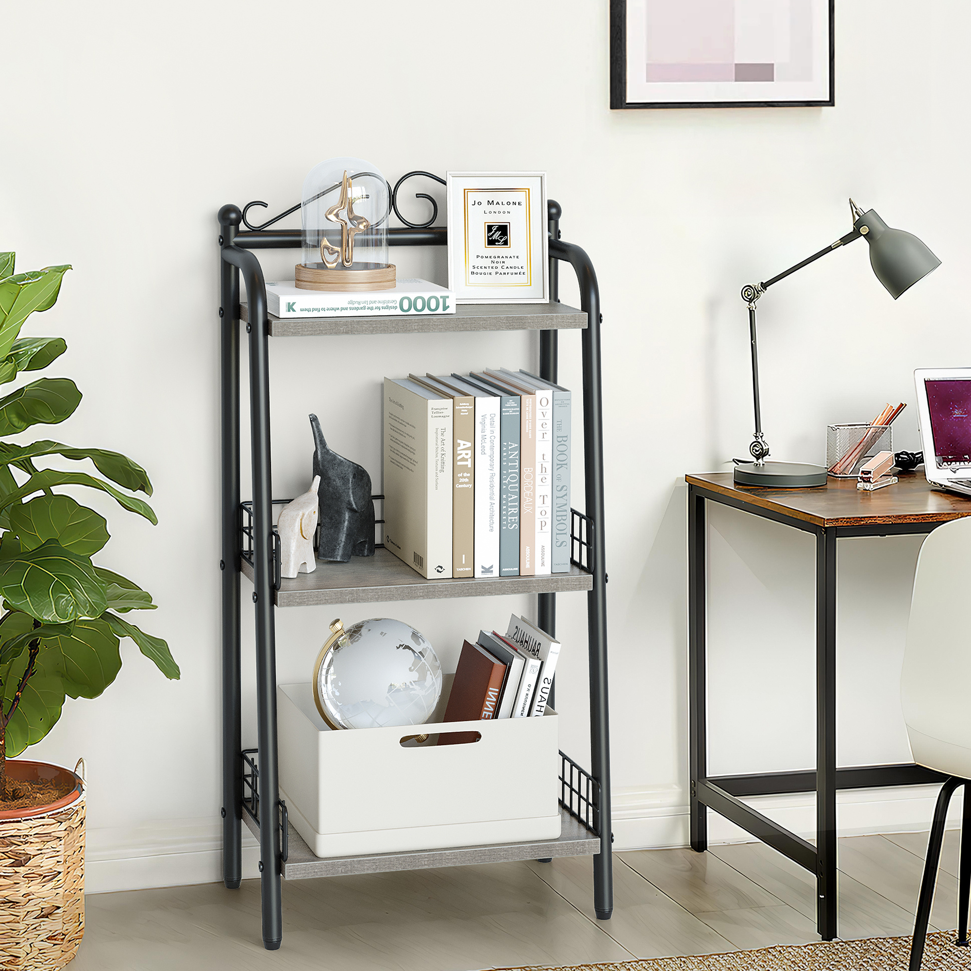 3-tier bathroom ladder shelf, small bathroom organizers and storage ...