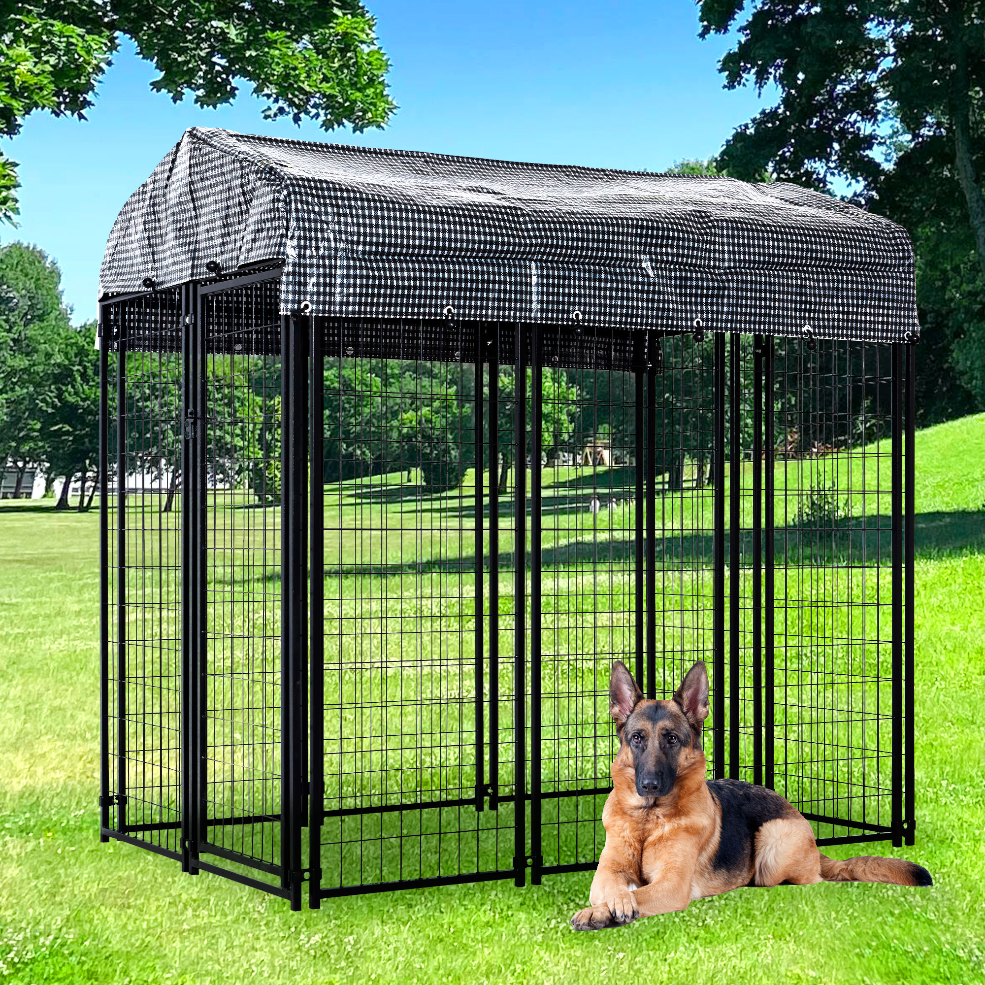 large outdoor dog kennels big welded wire dog pen dog house Temu